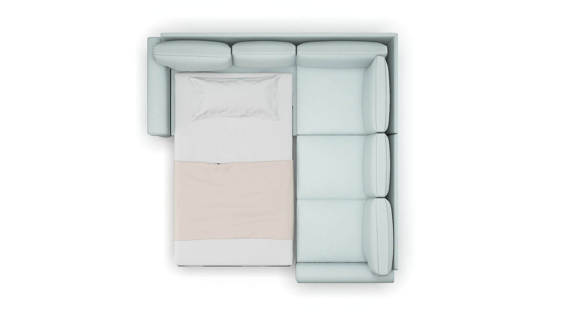 Rome Leslie Robins_egg Sectional Sleeper Espresso legs 3