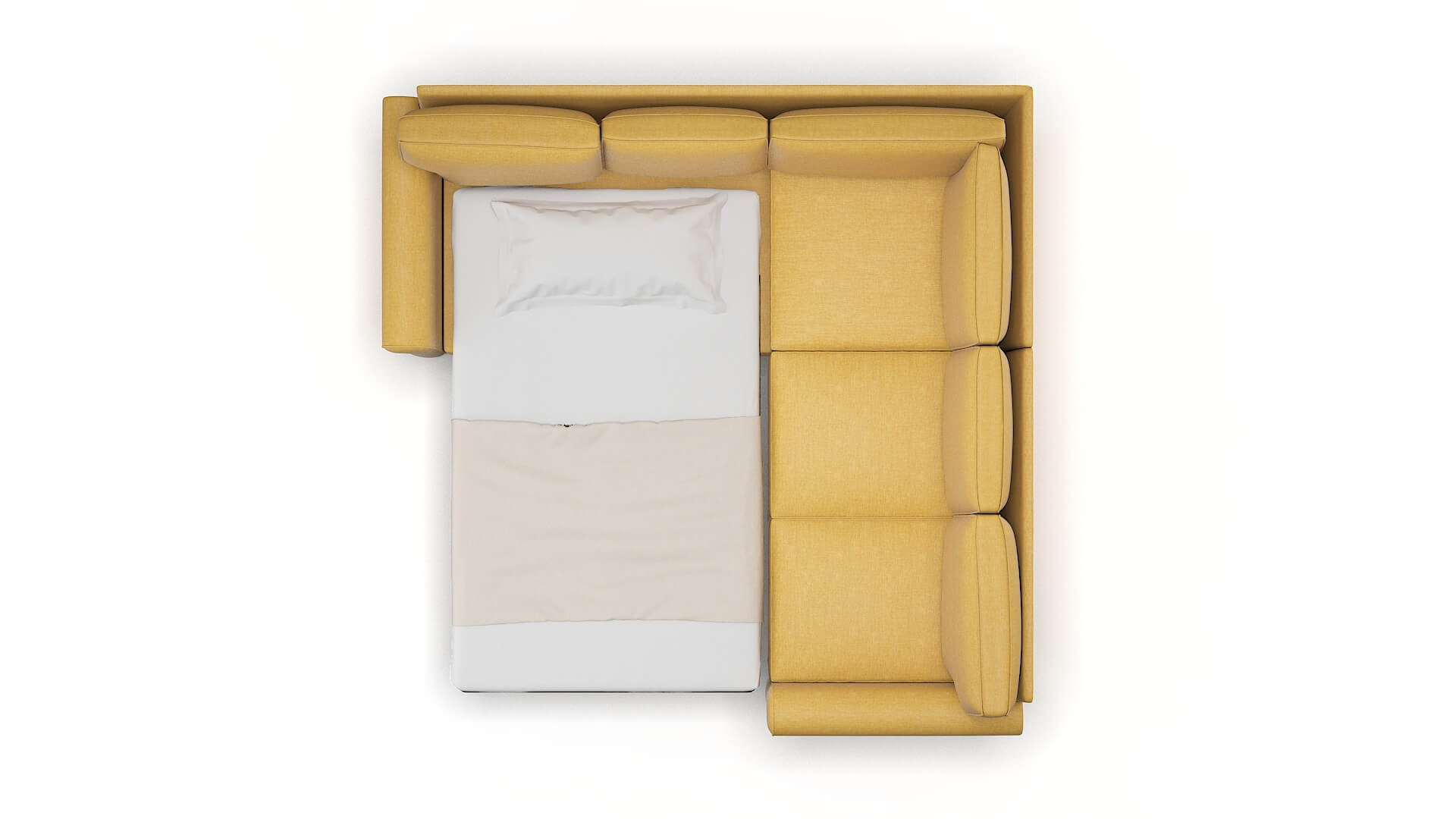 Rome Leslie Saffron Sectional Sleeper Espresso legs 3