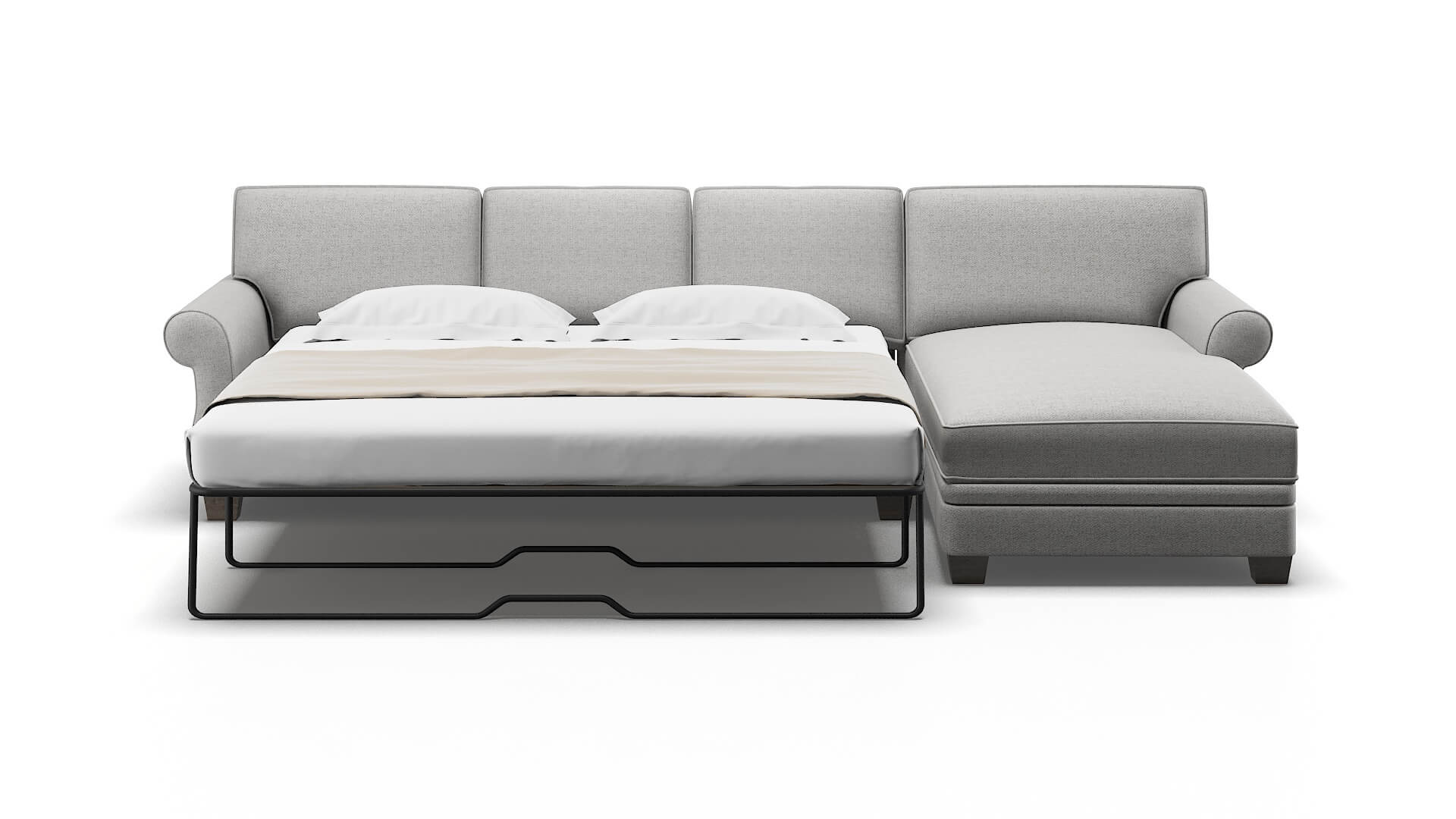 Rome Malibu Dove Panel Sleeper Espresso legs 1