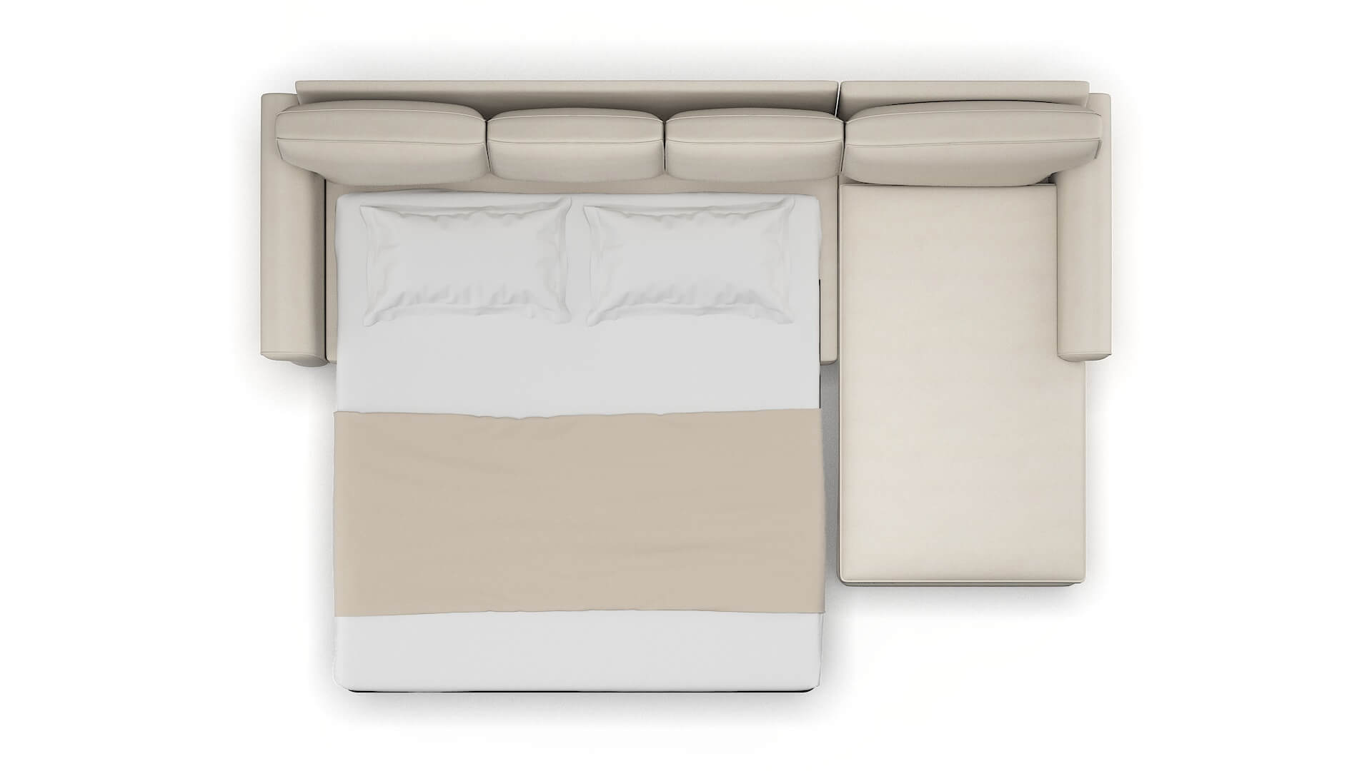 Rome Malibu Linen Panel Sleeper Espresso legs 3