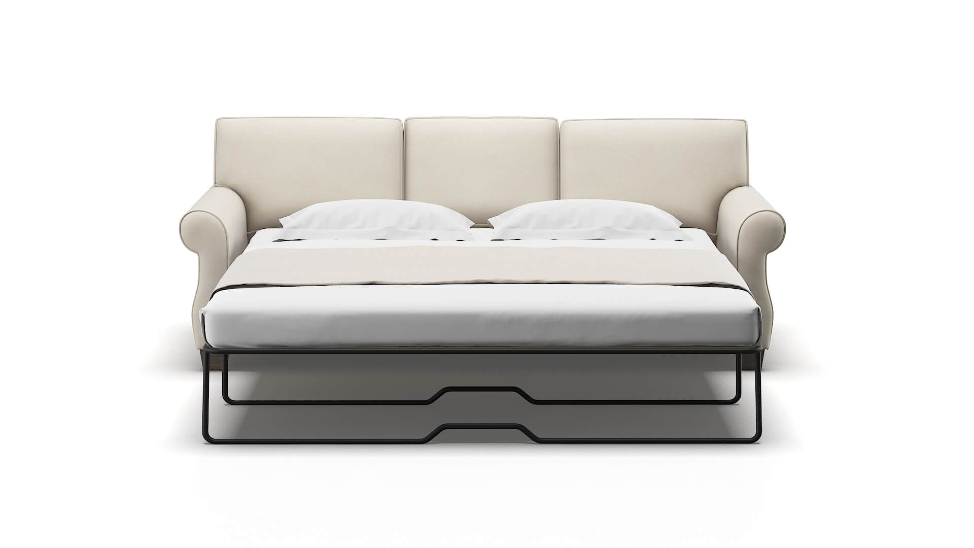 Rome Malibu Linen Sofa Sleeper Espresso legs 1