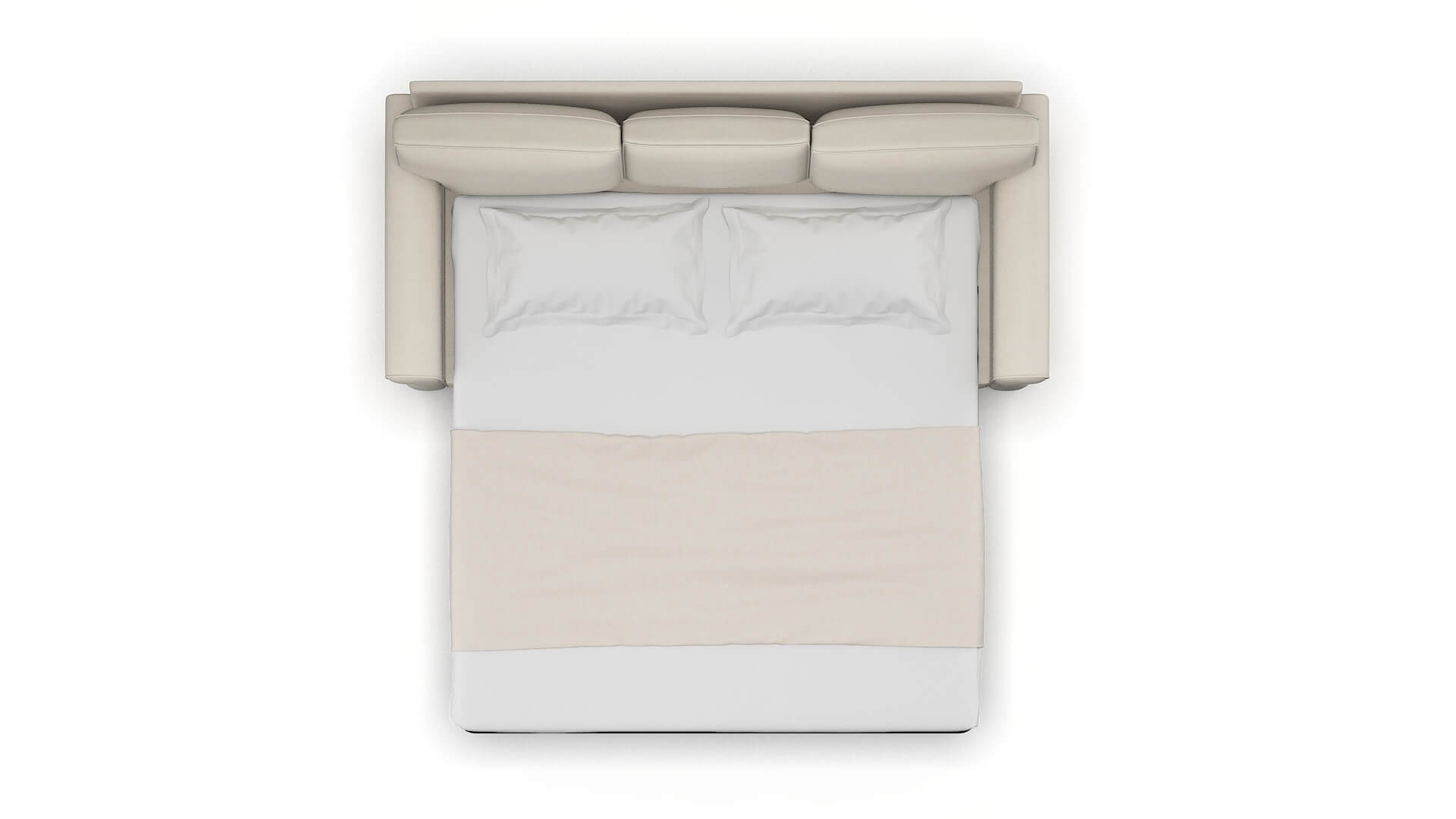 Rome Malibu Linen Sofa Sleeper Espresso legs 3