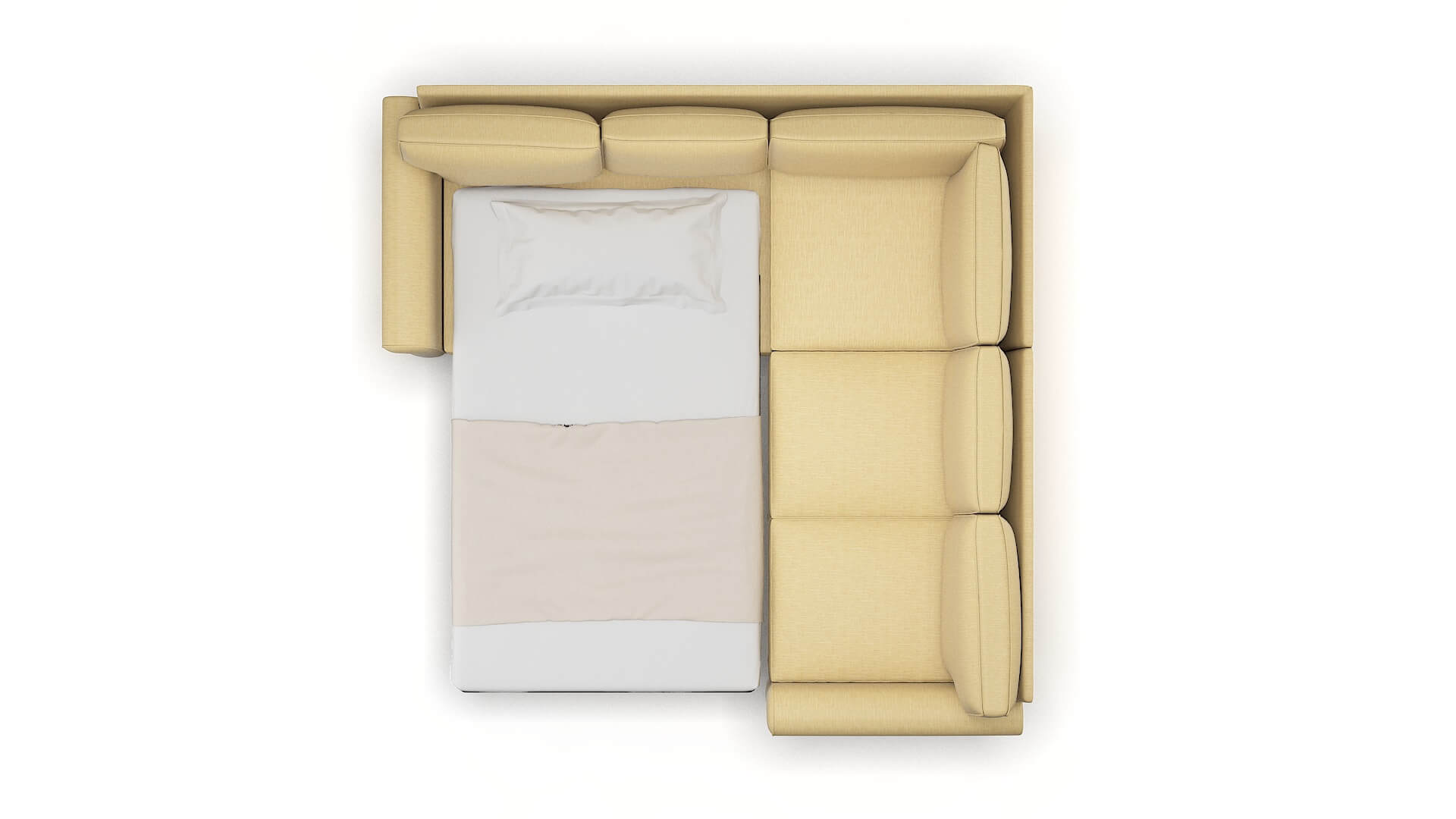 Rome Malibu Maize Sectional Sleeper Espresso legs 3