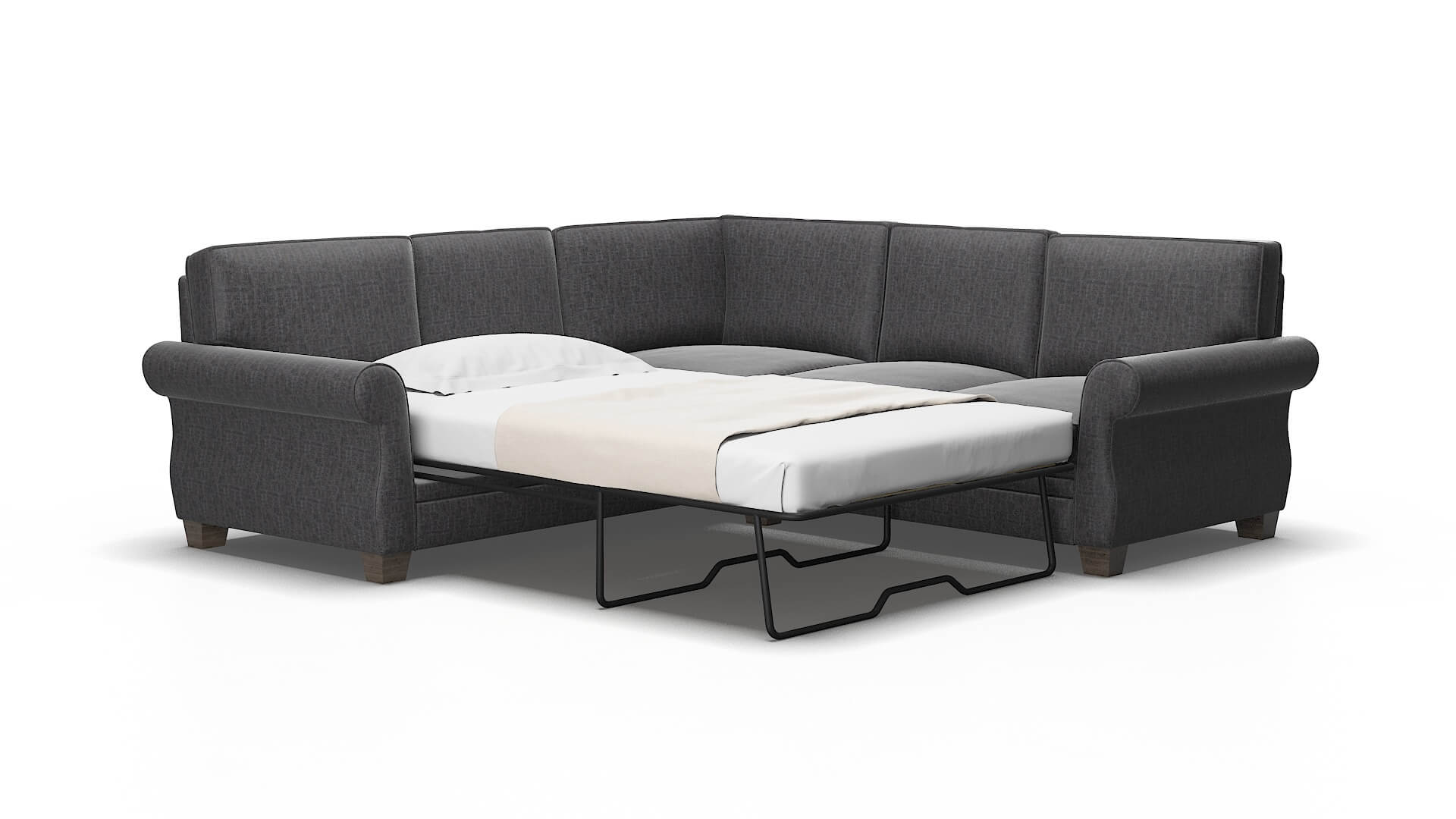 Rome Marcy baltic Sectional sleeper Espresso Legs  2