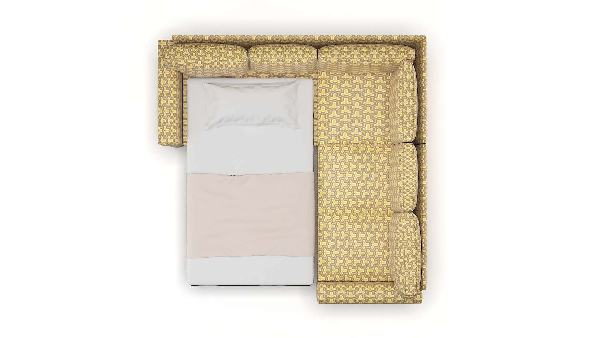 Rome Merci Dijon Sectional Sleeper Espresso legs 3