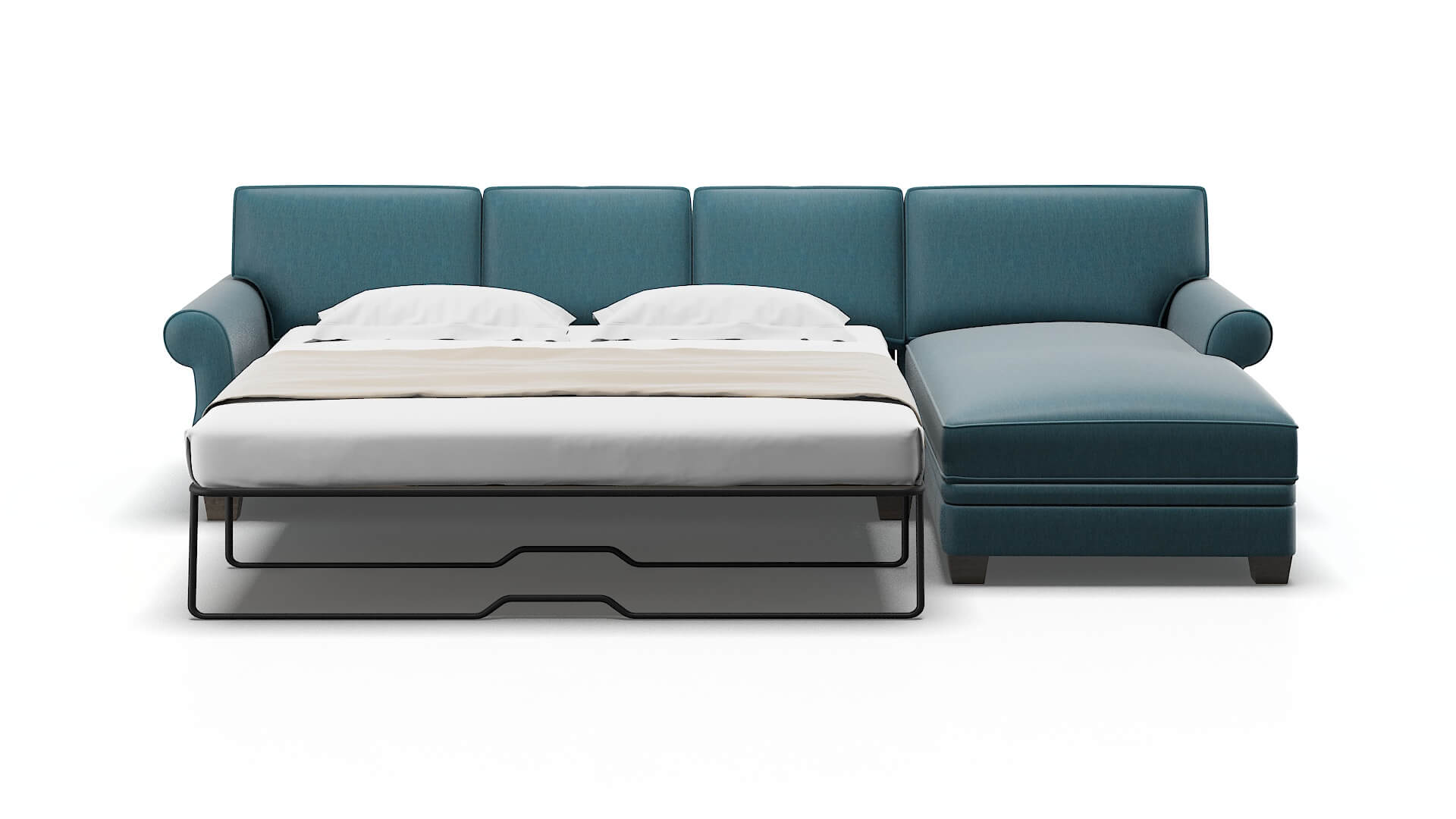 Rome Merit Peacock Panel Sleeper Espresso legs 1