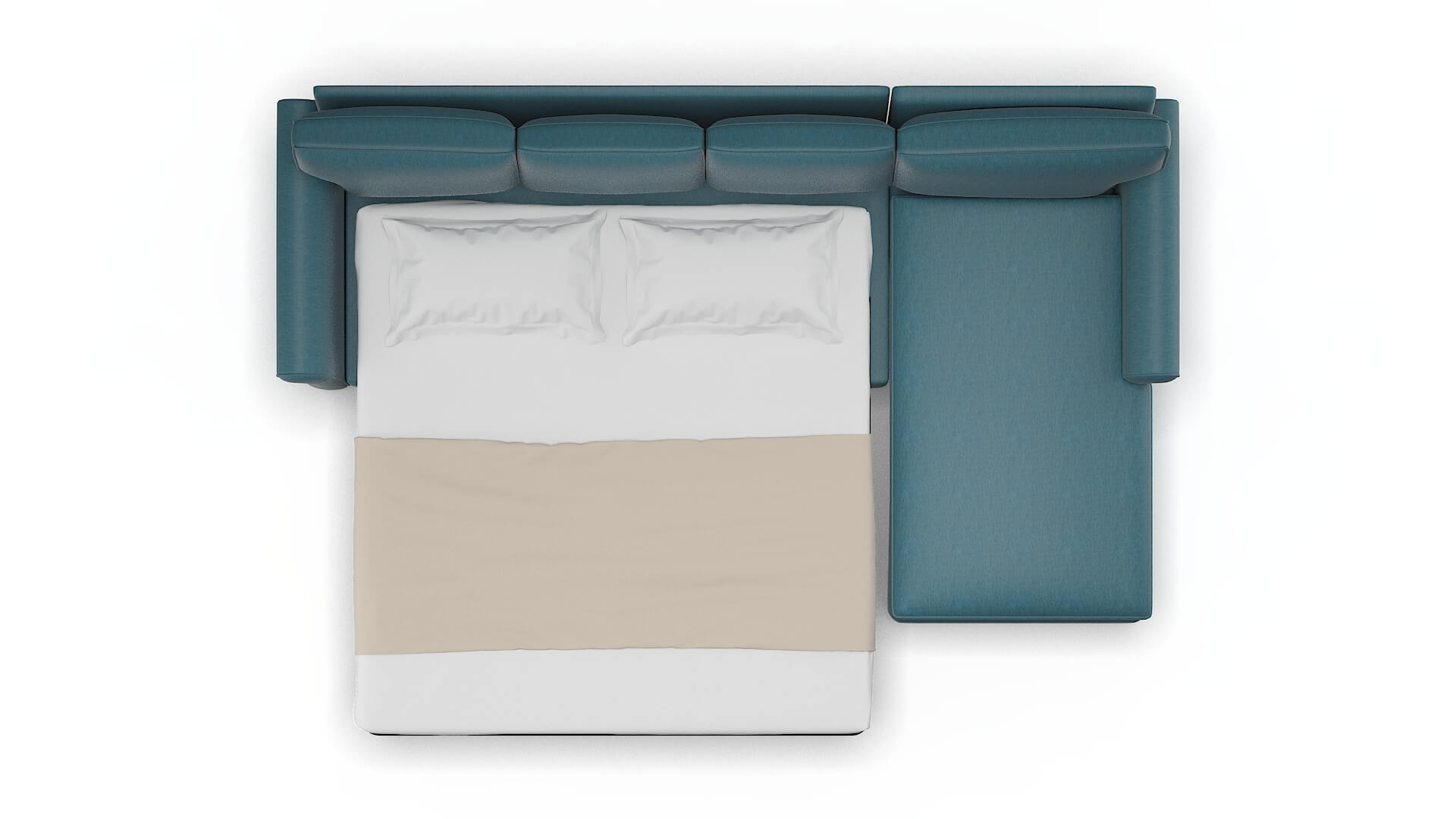 Rome Merit Peacock Panel Sleeper Espresso legs 3