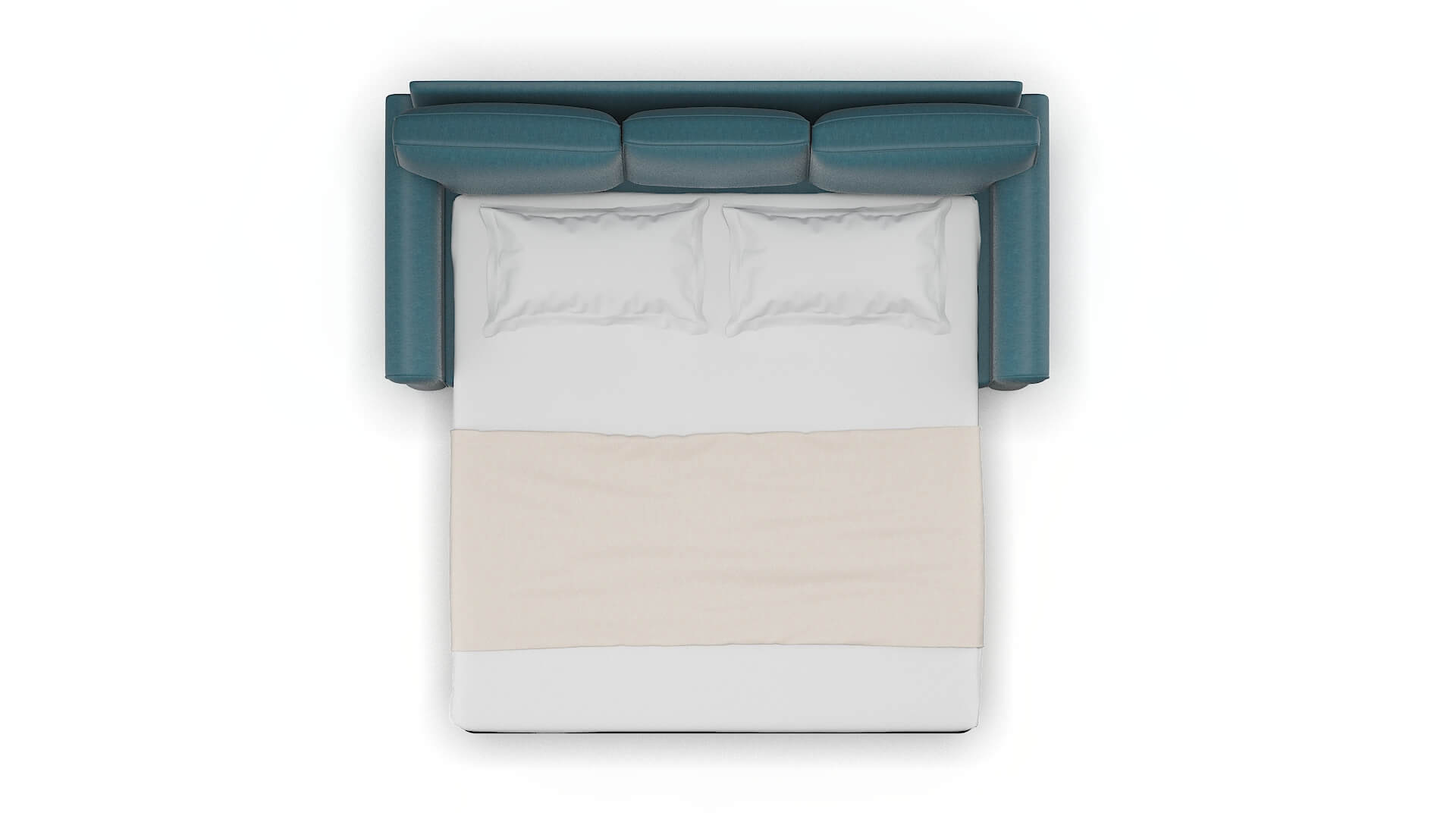 Rome Merit Peacock Sofa Sleeper Espresso legs 3