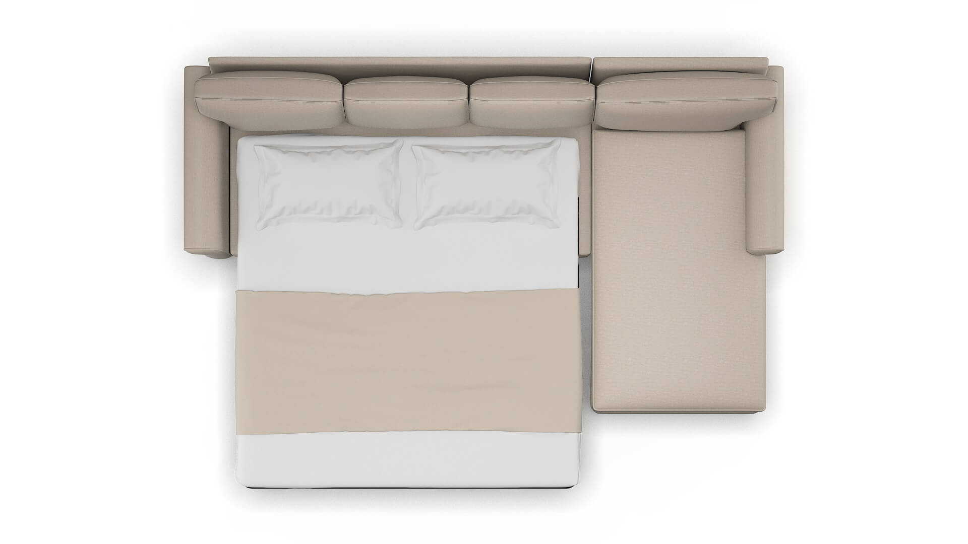 Rome Naples Almond Panel Sleeper Espresso legs 3