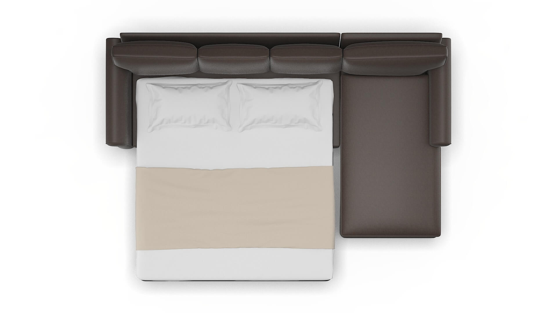 Rome Naples Graphite Panel Sleeper Espresso legs 3