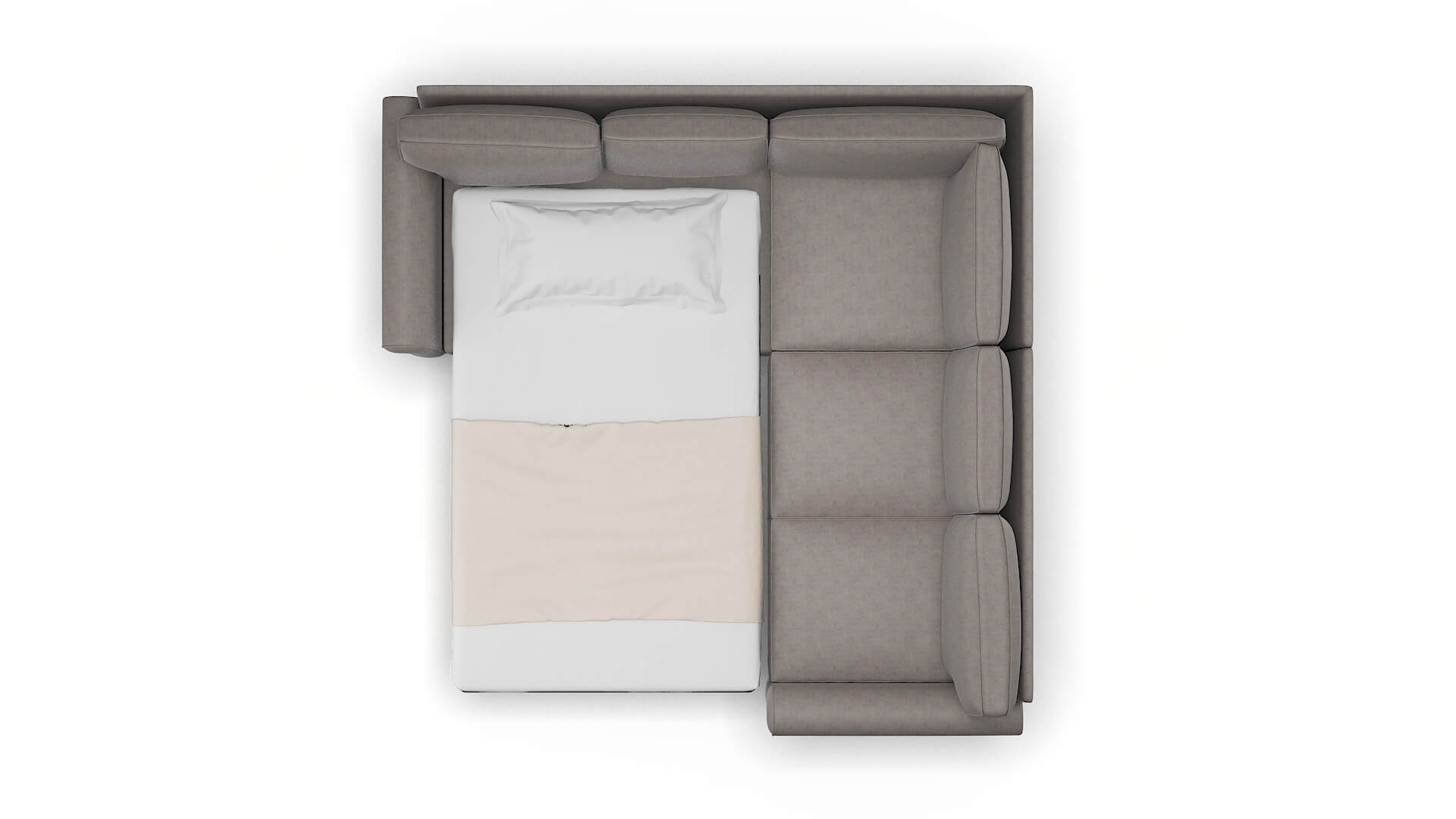 Rome Noble Otter Sectional Sleeper Espresso legs 3