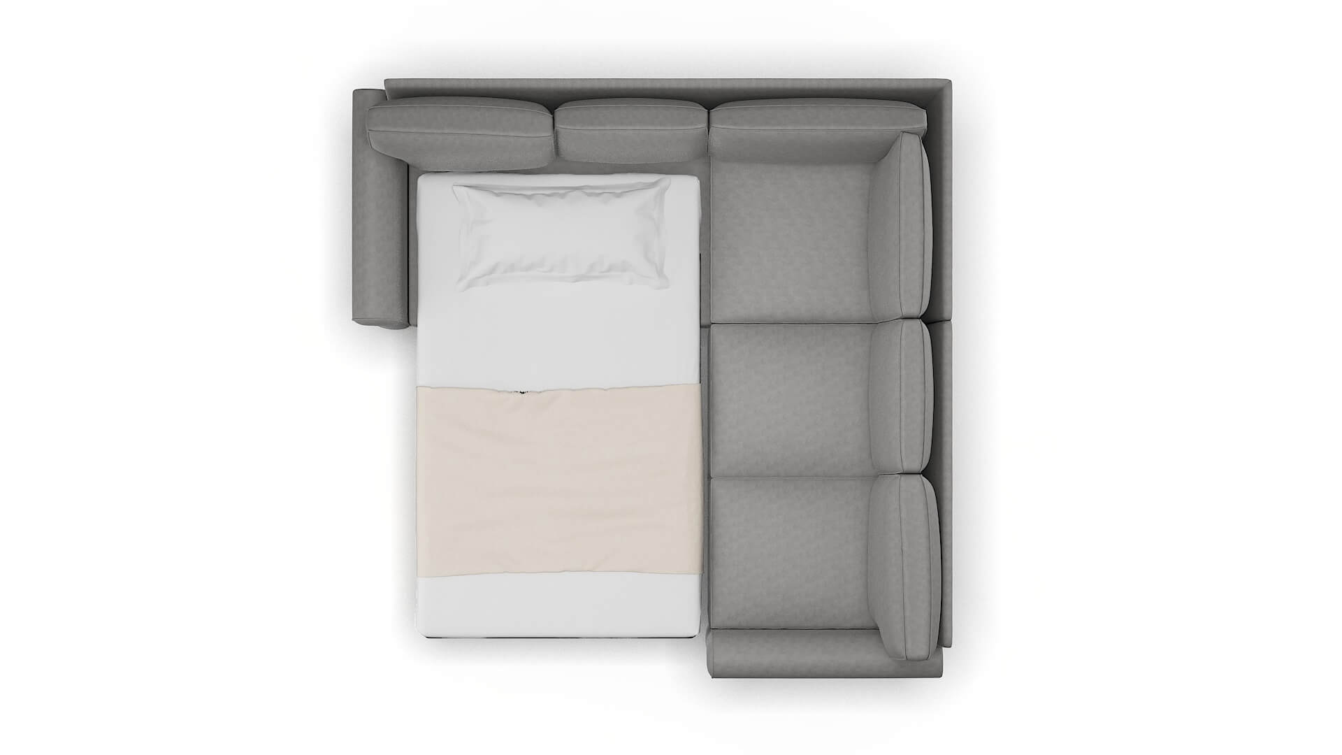 Rome Noble Smoke Sectional Sleeper Espresso legs 3