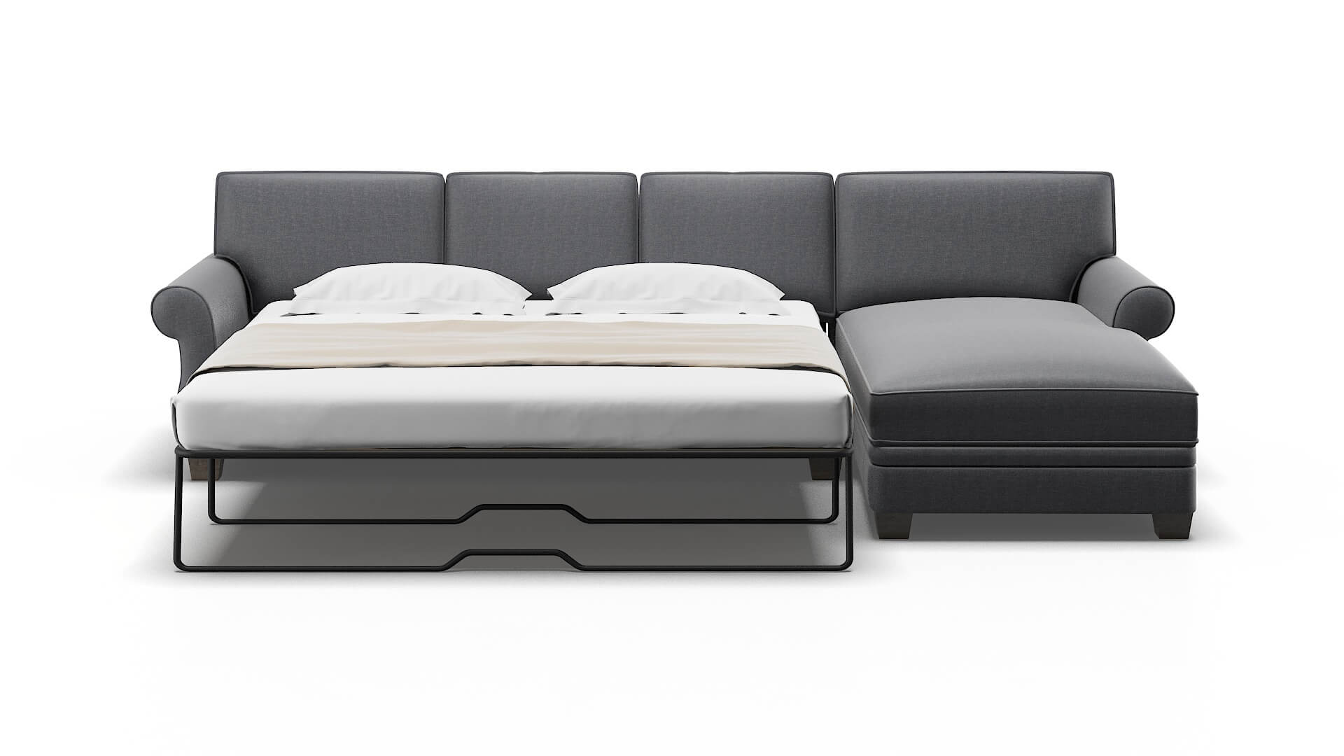 Rome Notion Graphite Panel Sleeper Espresso legs 1