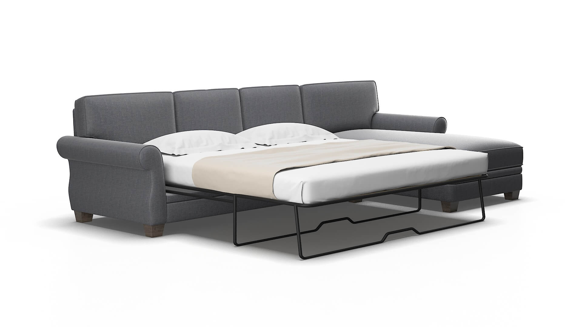 Rome Notion graphite Panel sleeper Espresso Legs  2