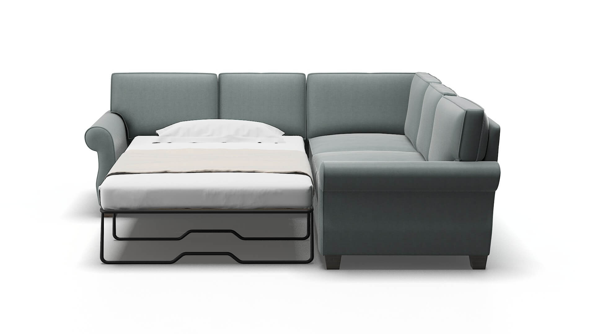 Rome Oakley Baltic Sectional Sleeper Espresso legs 1