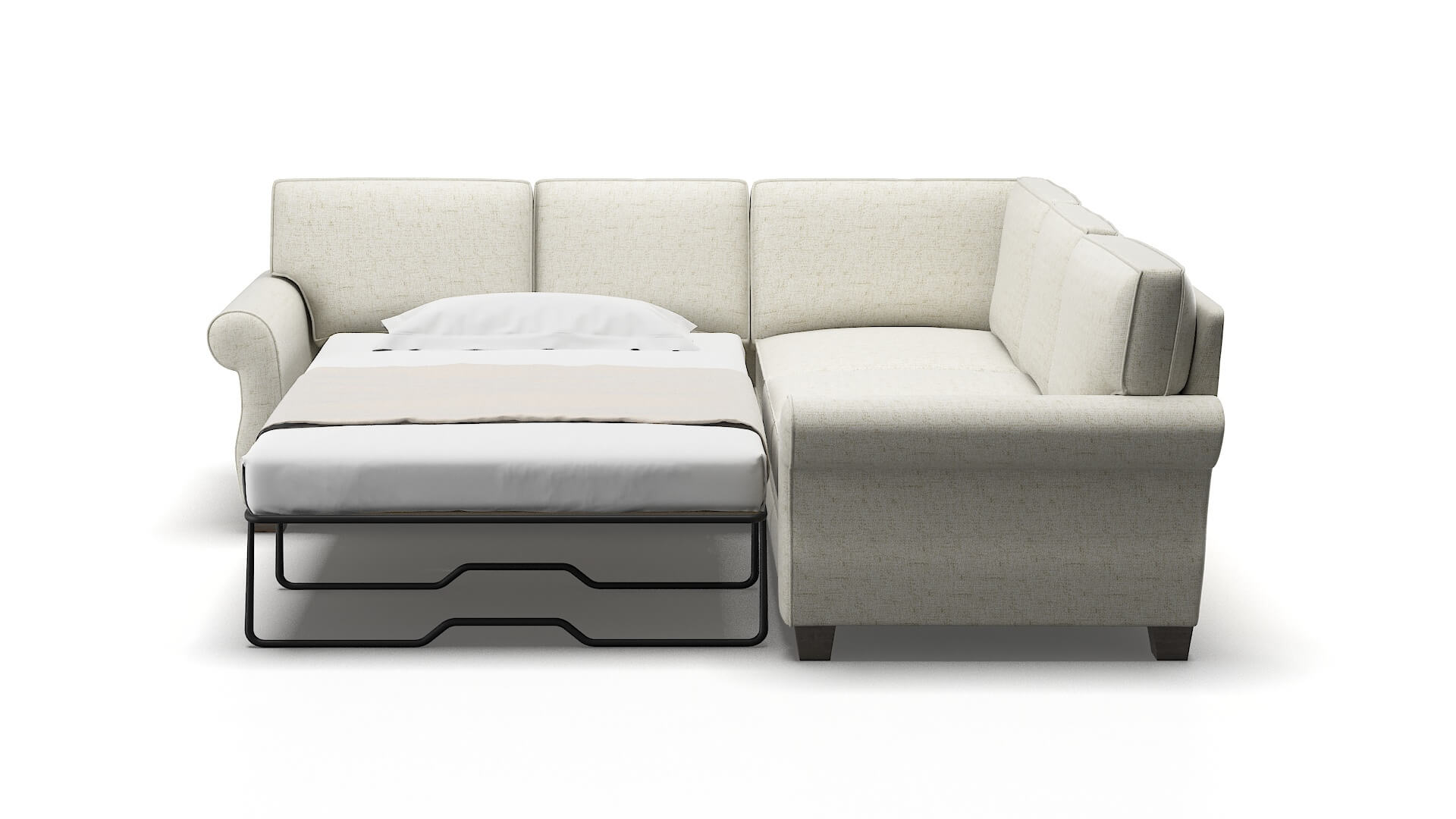 Rome Oceanside Birch Sectional Sleeper Espresso legs 1