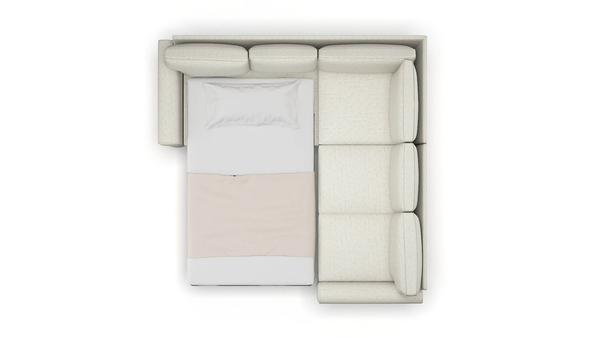 Rome Oceanside Birch Sectional Sleeper Espresso legs 3