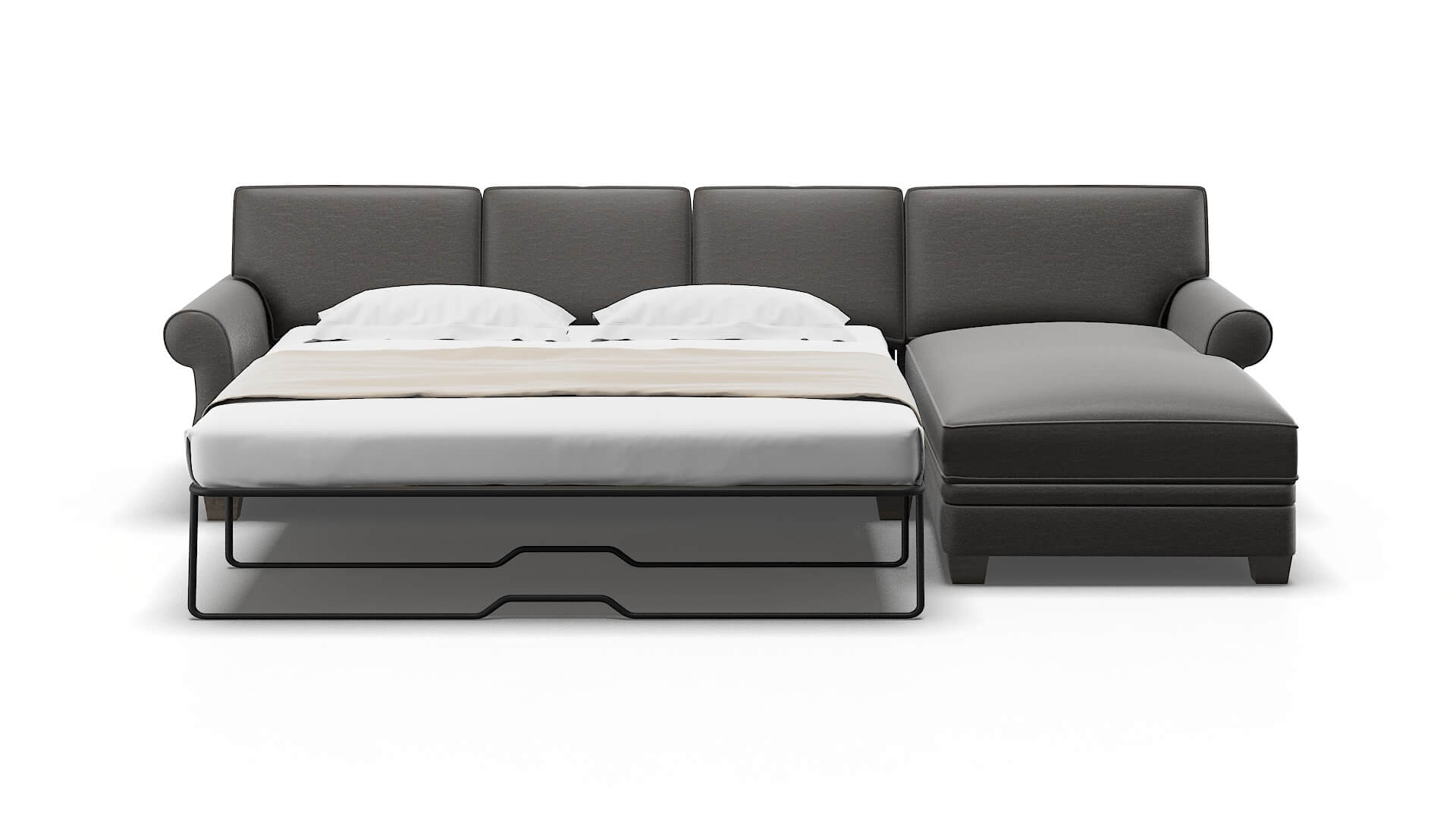 Rome Oscar Grey Panel Sleeper Espresso legs 1