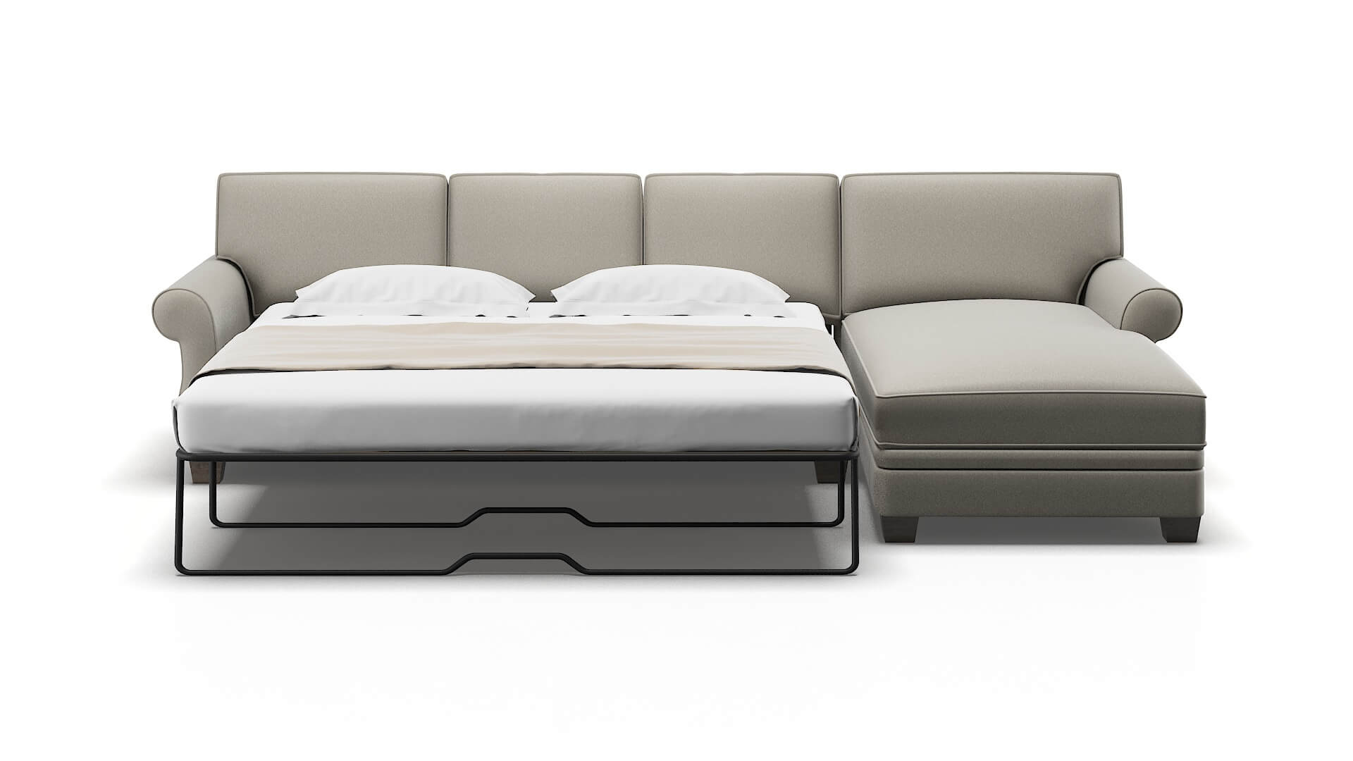 Rome Oscar Silver Panel Sleeper Espresso legs 1