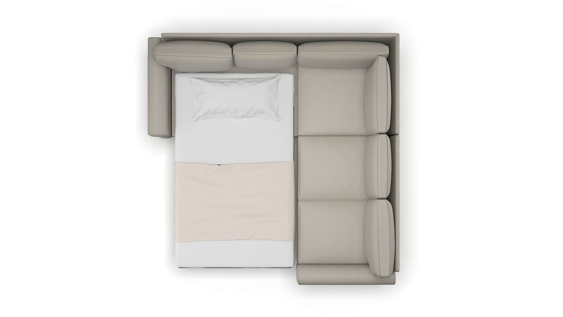 Rome Oscar Silver Sectional Sleeper Espresso legs 3