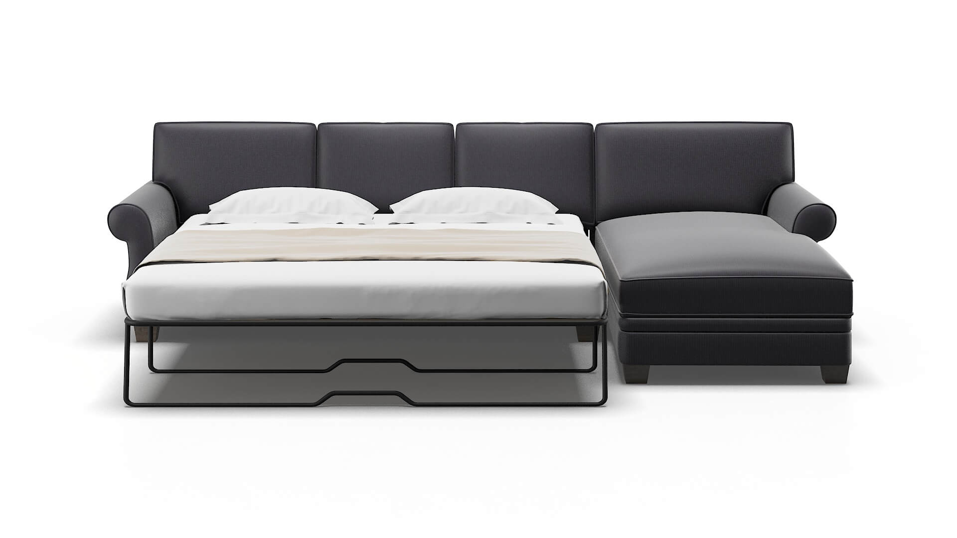 Rome Parker Charcoal Panel Sleeper Espresso legs 1