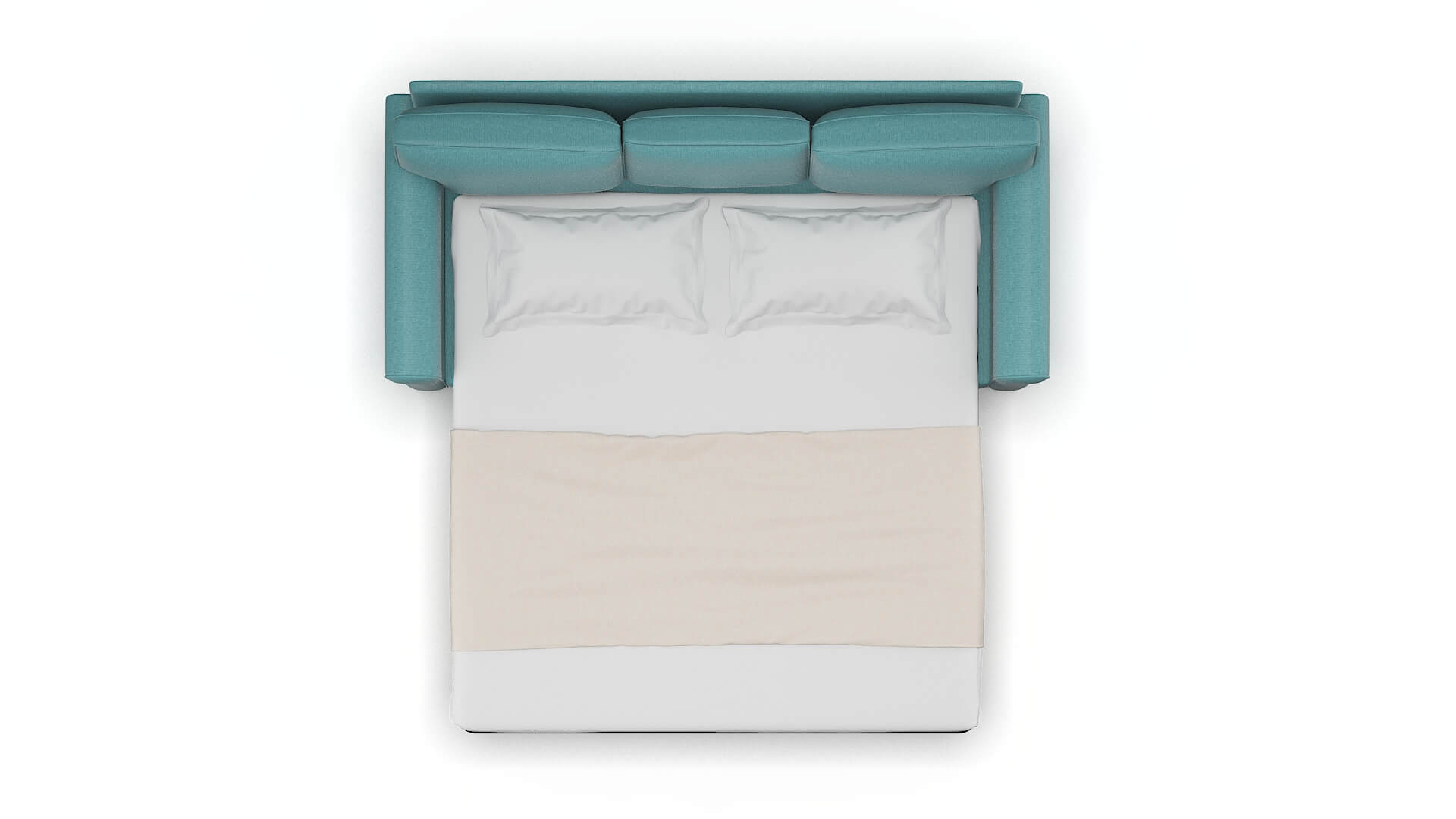 Rome Parker Turquoise Sofa Sleeper Espresso legs 3