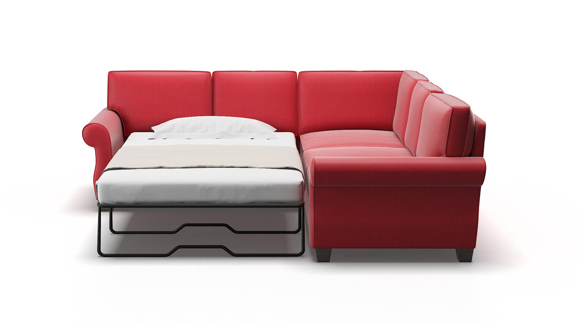 Rome Pauline Ruby Sectional Sleeper Espresso legs 1