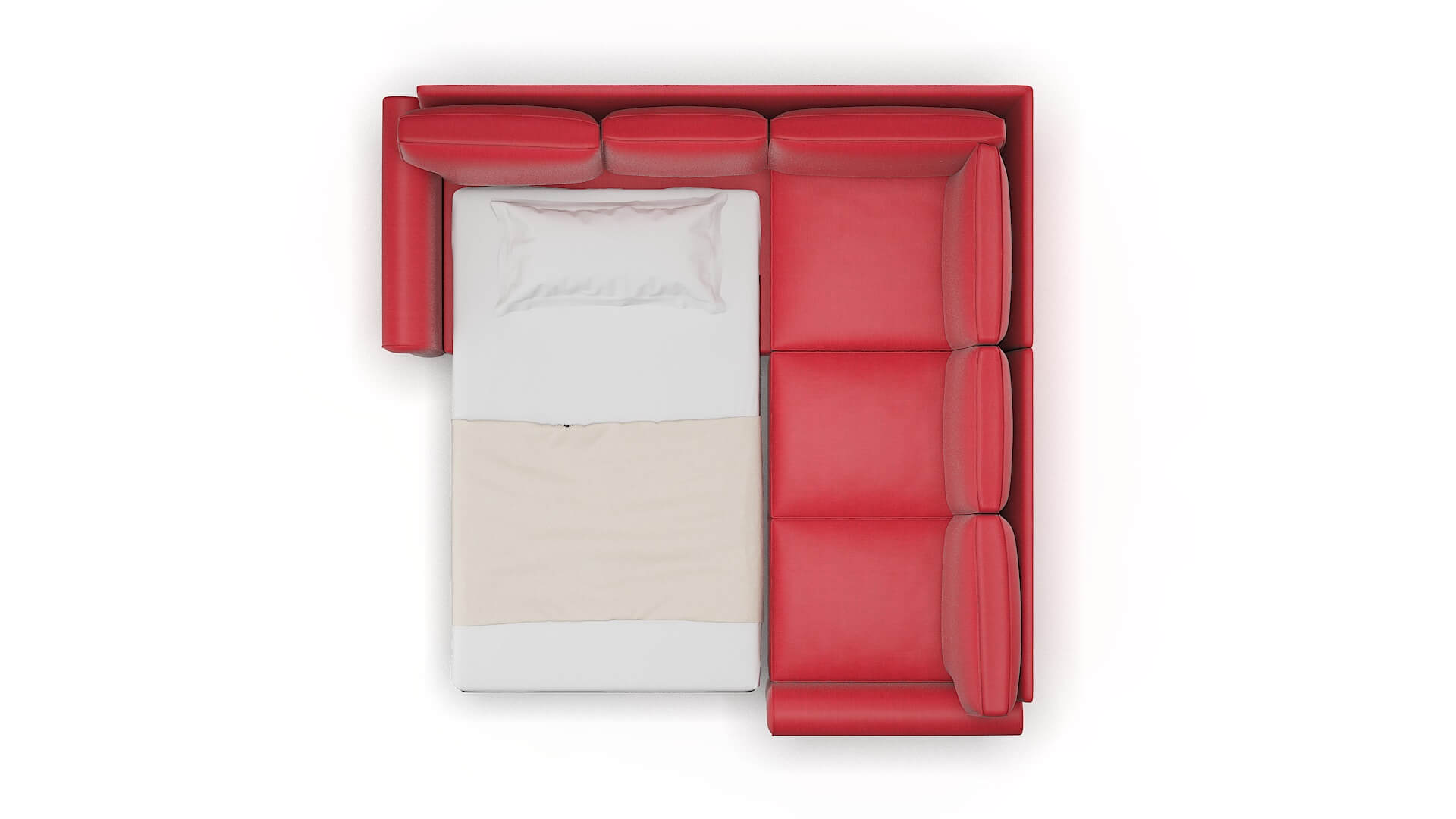 Rome Pauline Ruby Sectional Sleeper Espresso legs 3