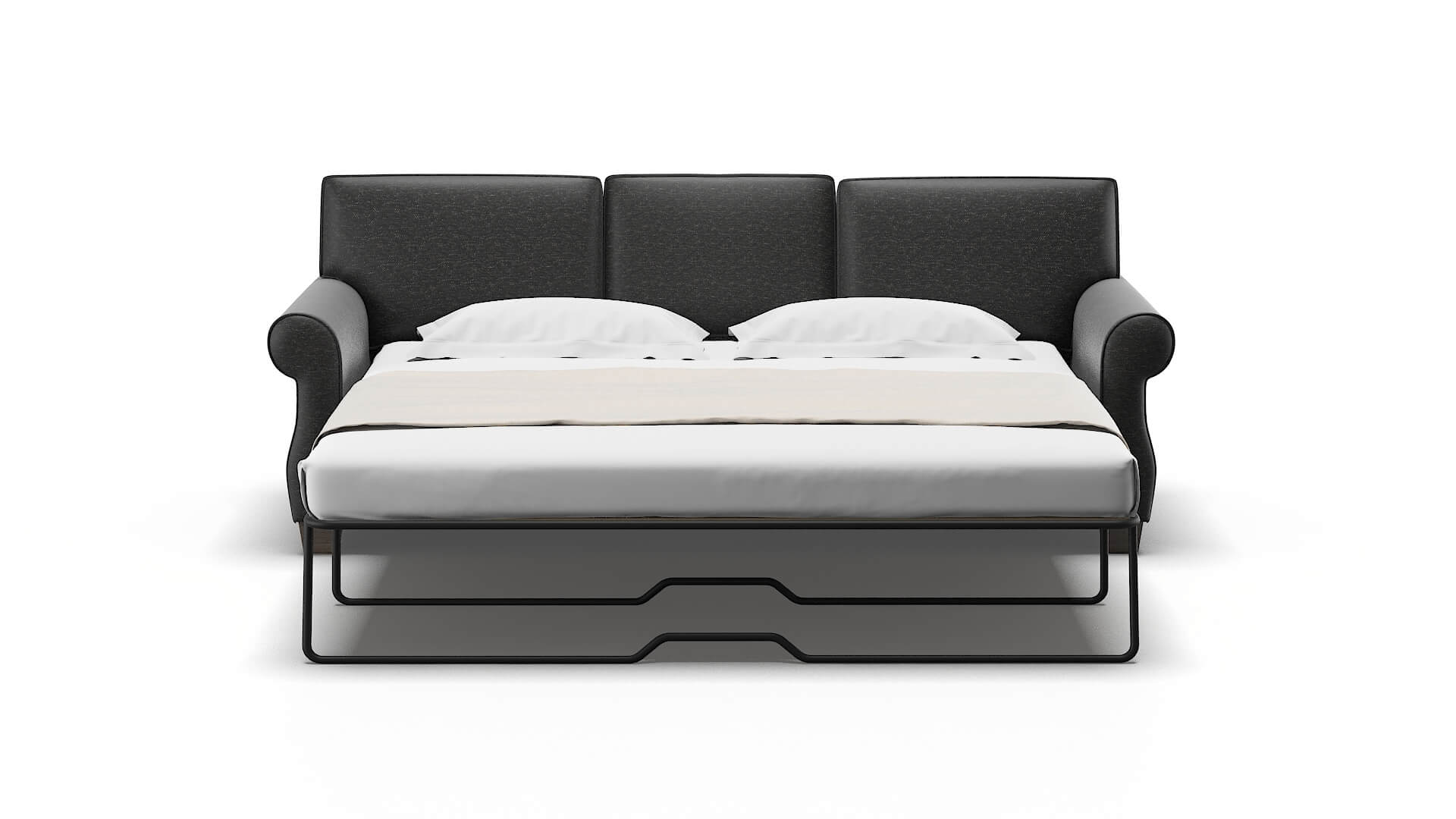 Rome Phoenix Charcoal Sofa Sleeper Espresso legs 1