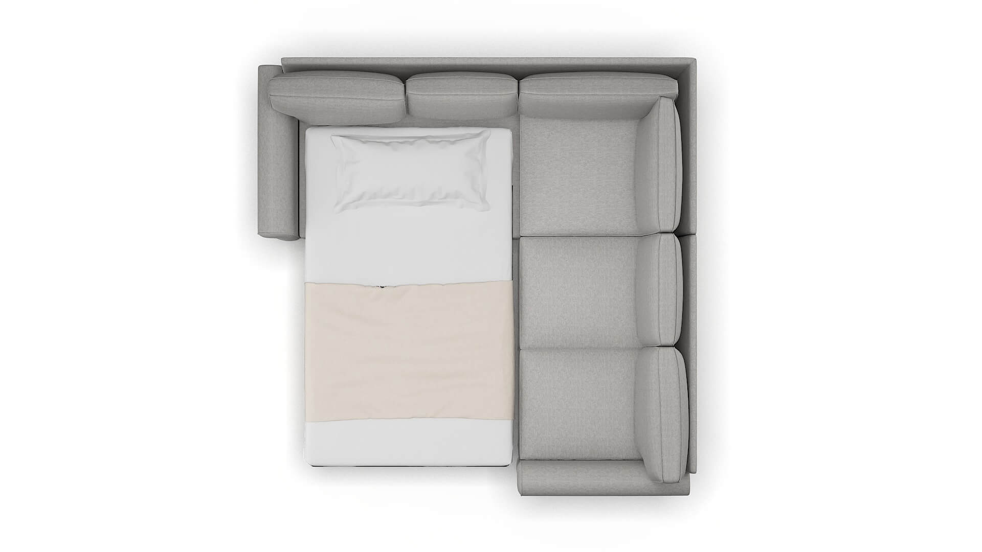 Rome Phoenix Smoke Sectional Sleeper Espresso legs 3