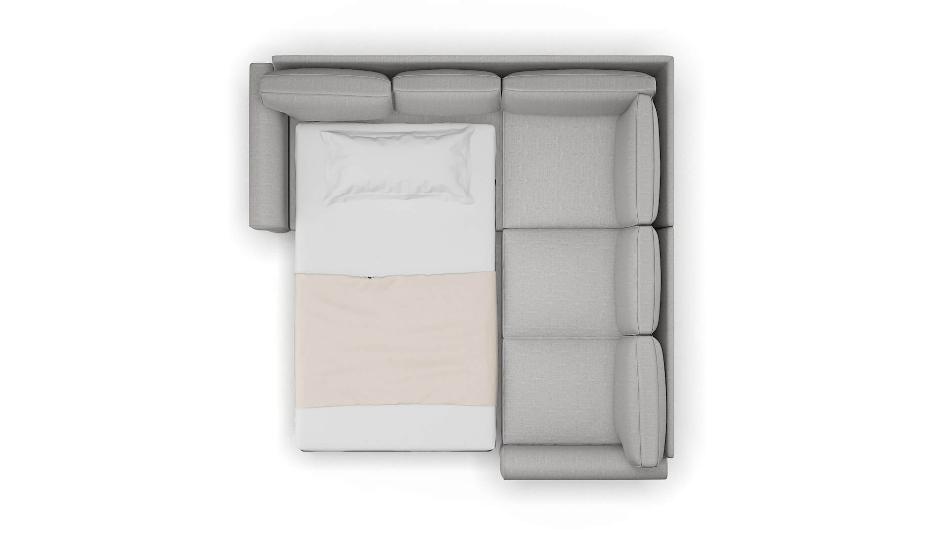 Rome Prime Ash Sectional Sleeper Espresso legs 3