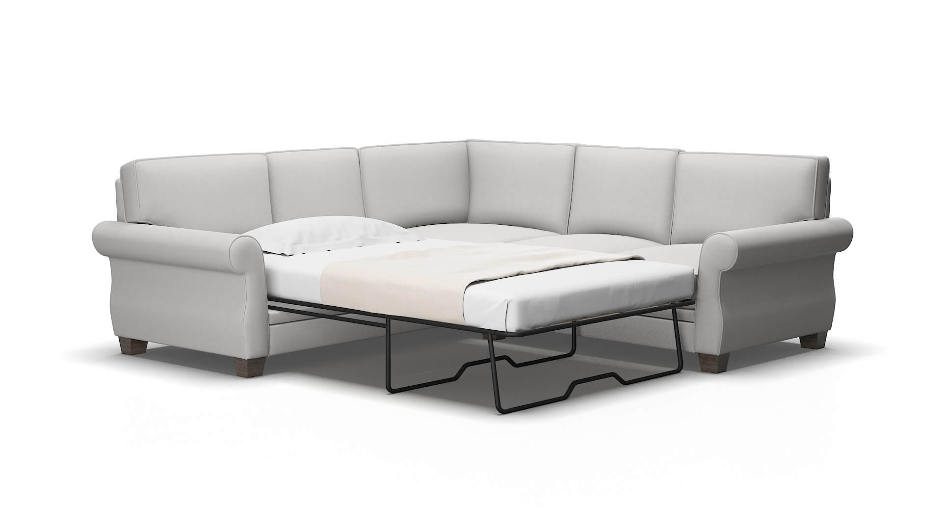 Rome Prisma steam Sectional sleeper Espresso Legs  2
