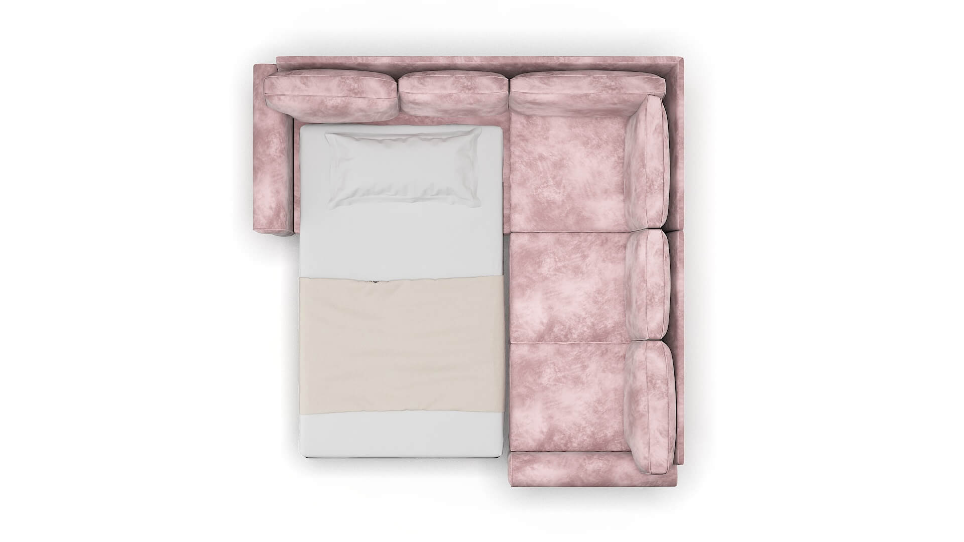 Rome Quartz 705 Sectional Sleeper Espresso legs 3