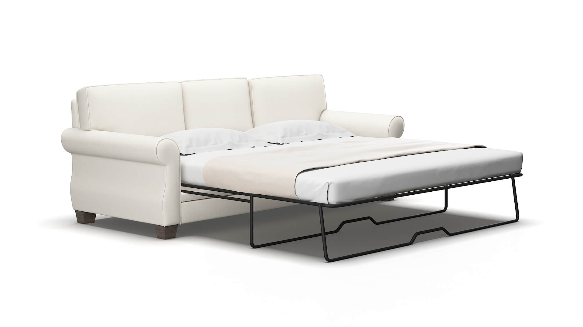 Rome R_prize Cream Sofa Sleeper Espresso legs 2