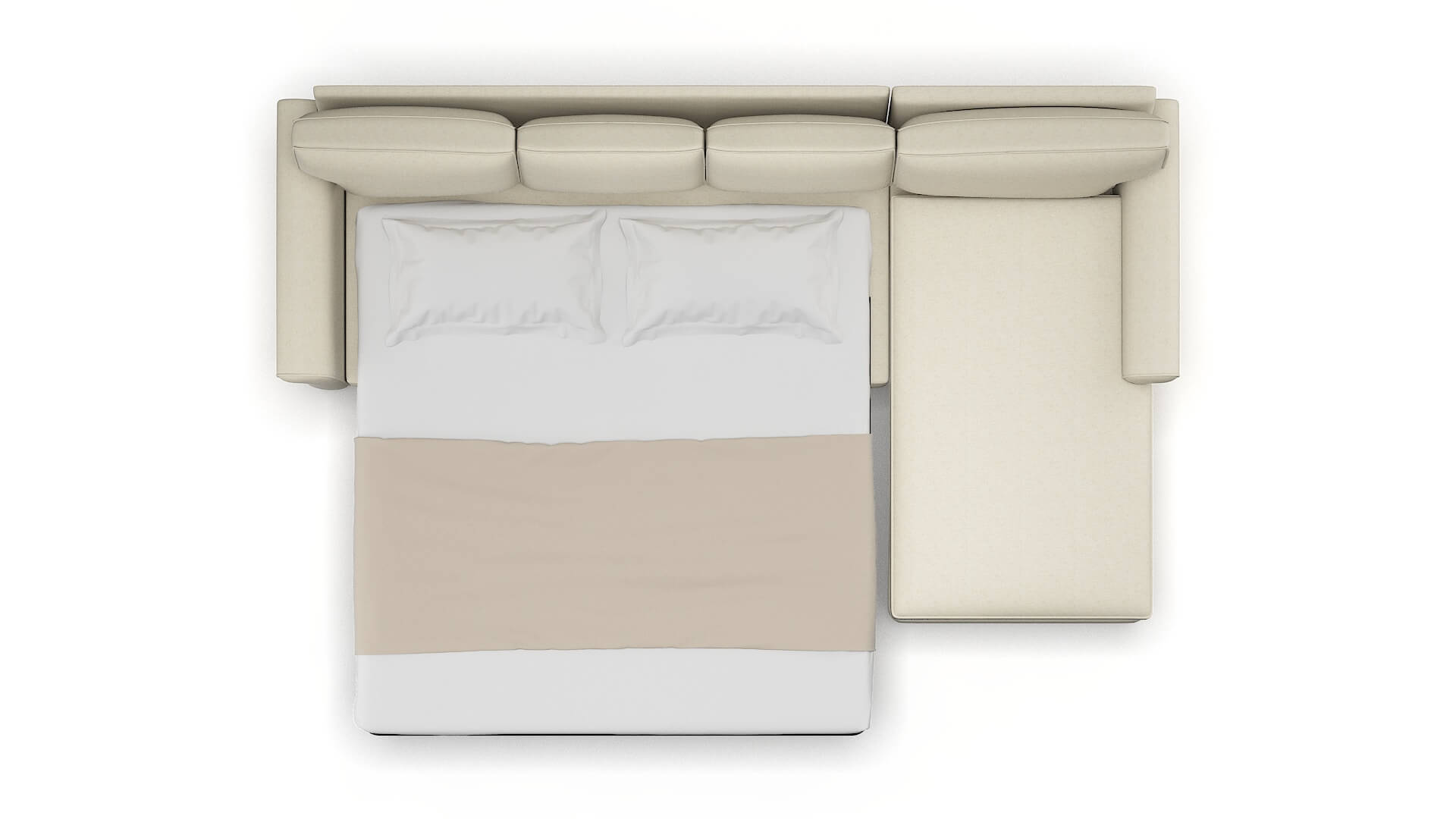 Rome Redondo Oyster Panel Sleeper Espresso legs 3