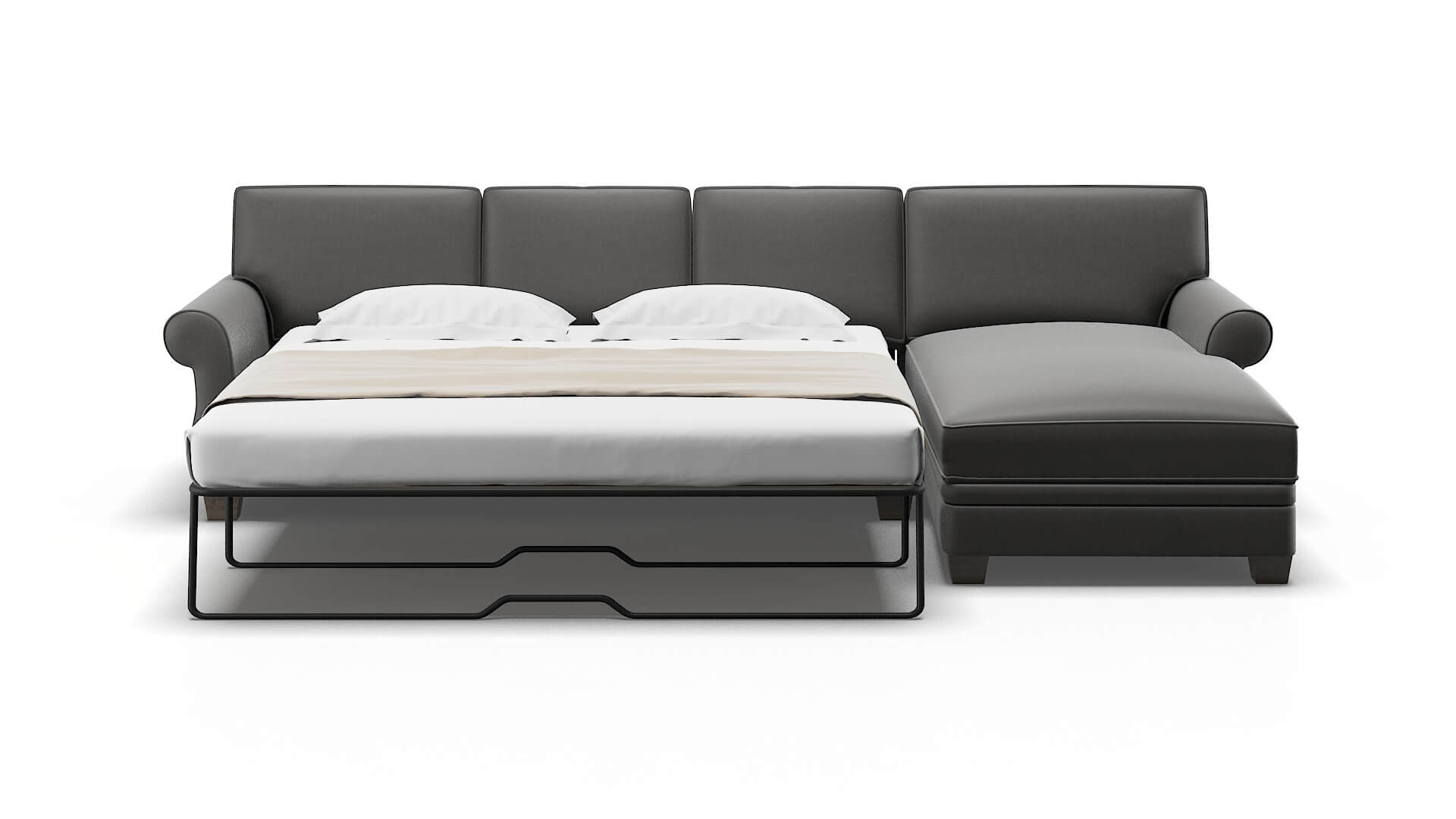 Rome Rocket Charcoal Panel Sleeper Espresso legs 1