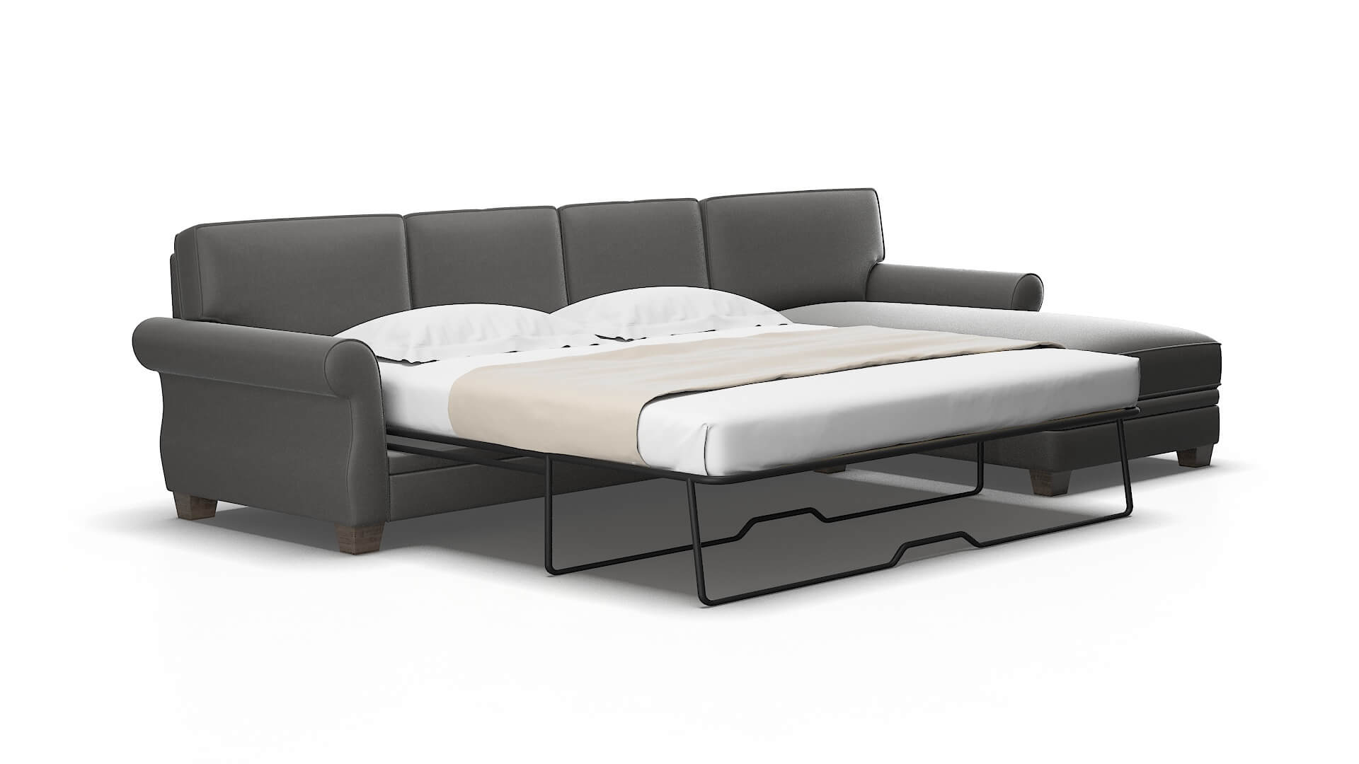 Rome Rocket Charcoal Panel Sleeper Espresso legs 2