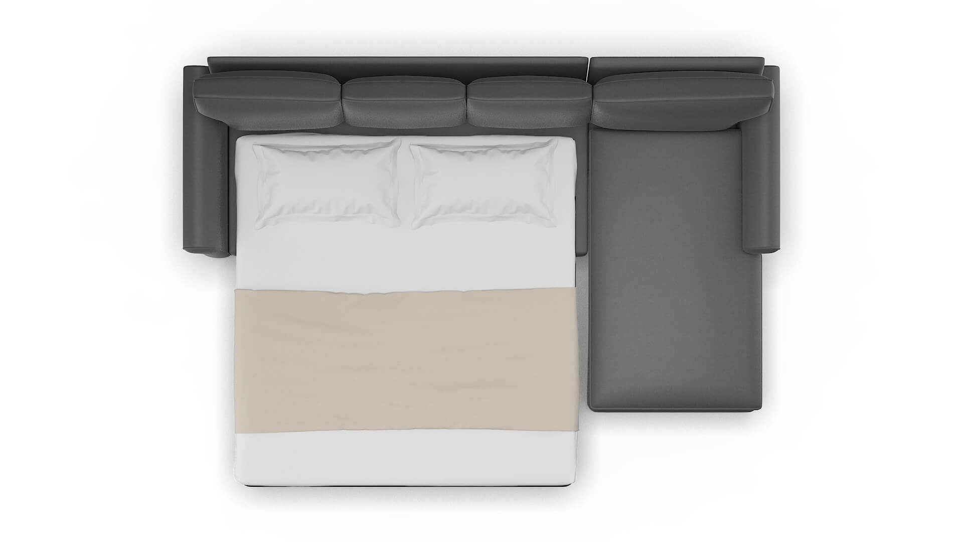 Rome Rocket Charcoal Panel Sleeper Espresso legs 3