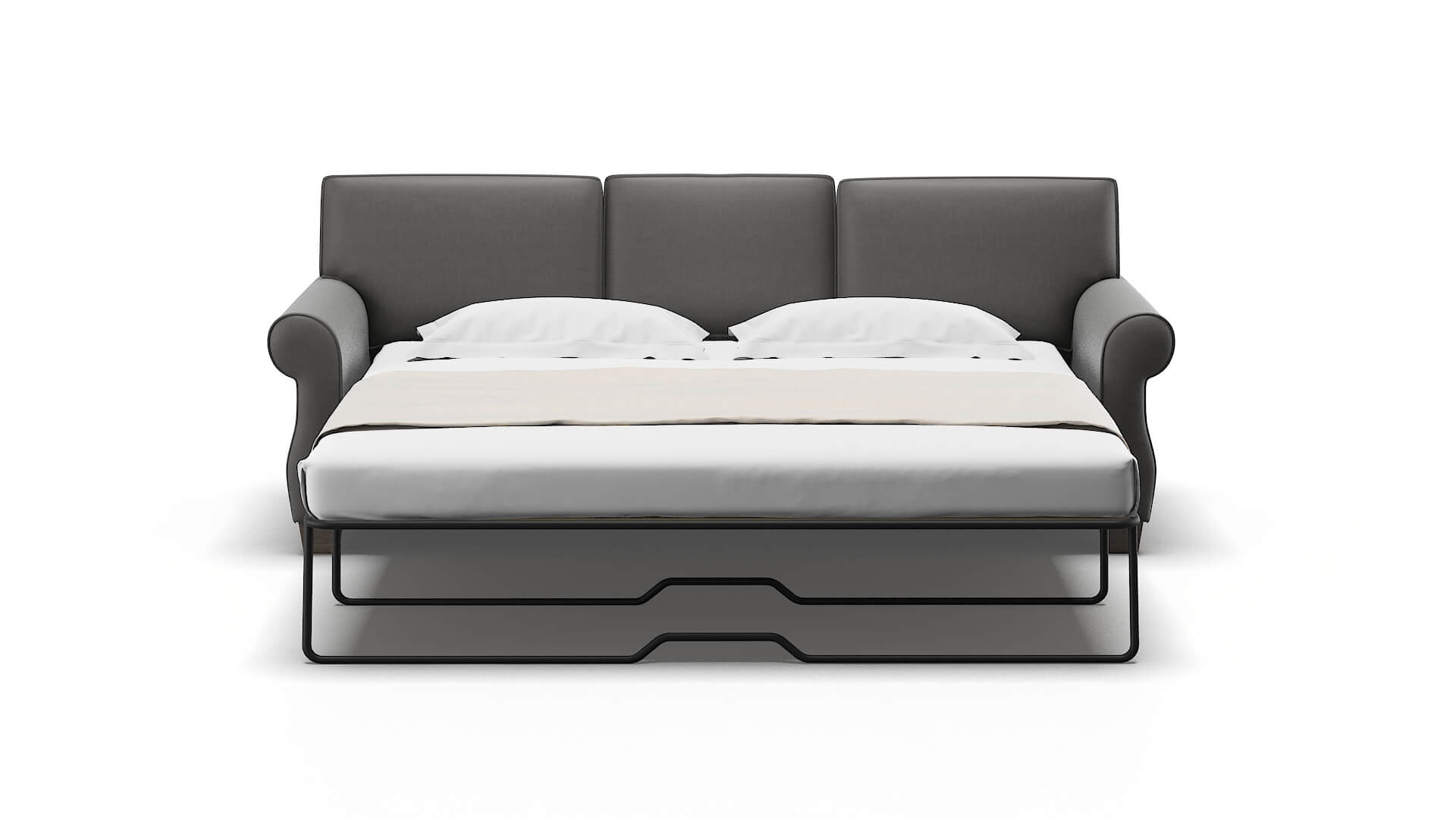 Rome Rocket Charcoal Sofa Sleeper Espresso legs 1