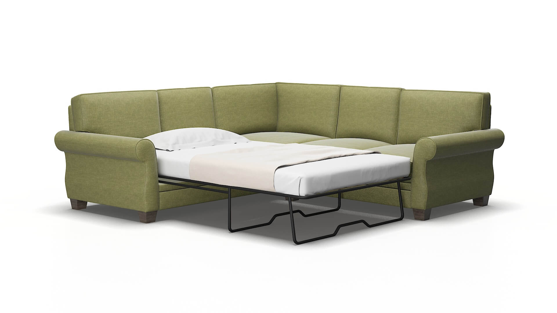 Rome Rocket evergreen Sectional sleeper Espresso Legs  2
