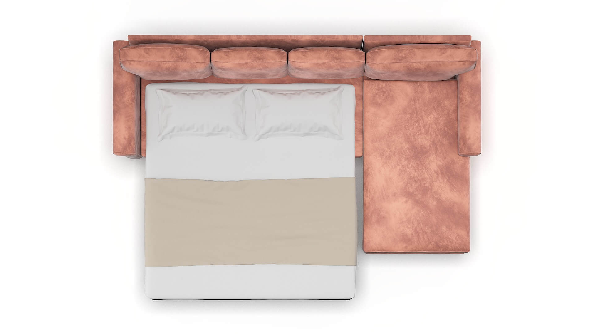 Rome Royale Blush Panel Sleeper Espresso legs 3