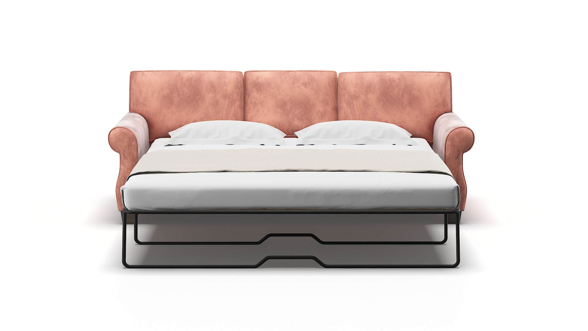 Rome Royale Blush Sofa Sleeper Espresso legs 1