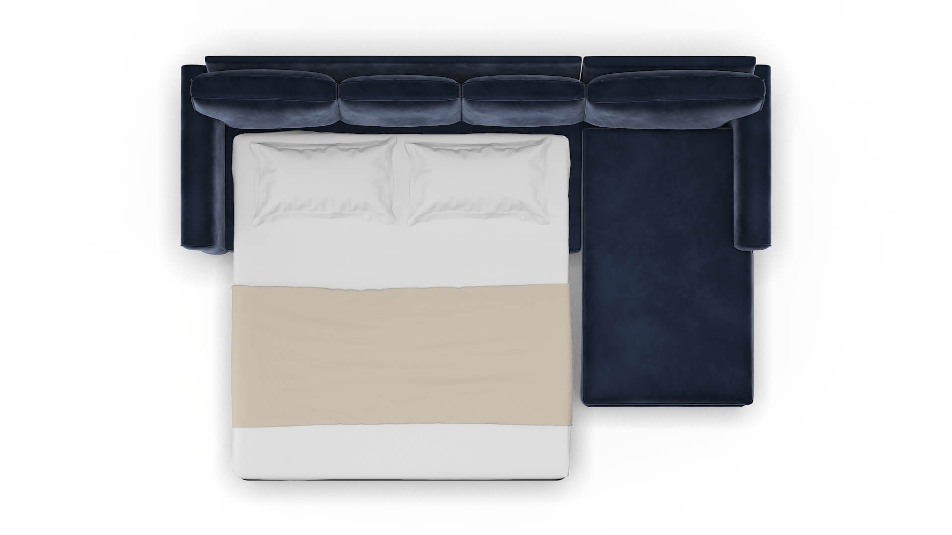 Rome Royale Cobalt Panel Sleeper Espresso legs 3