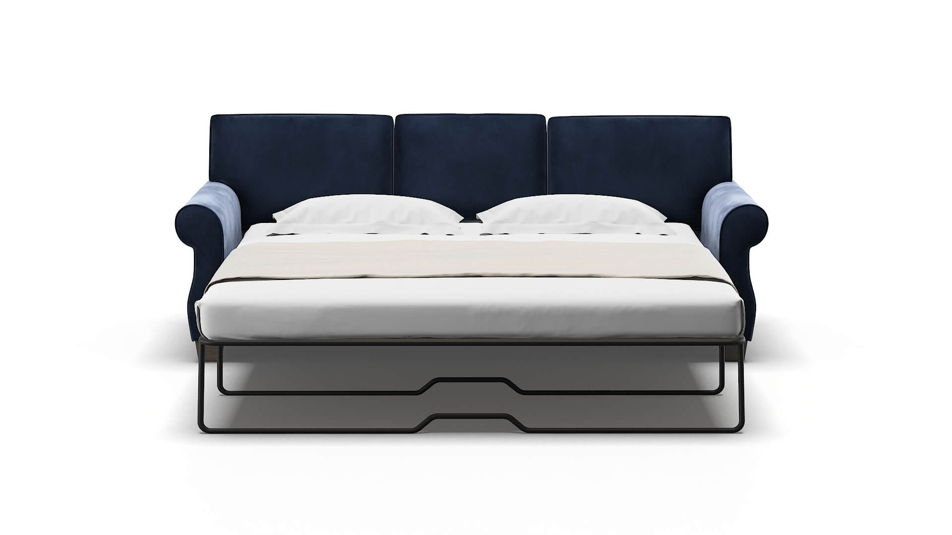 Rome Royale Cobalt Sofa Sleeper Espresso legs 1