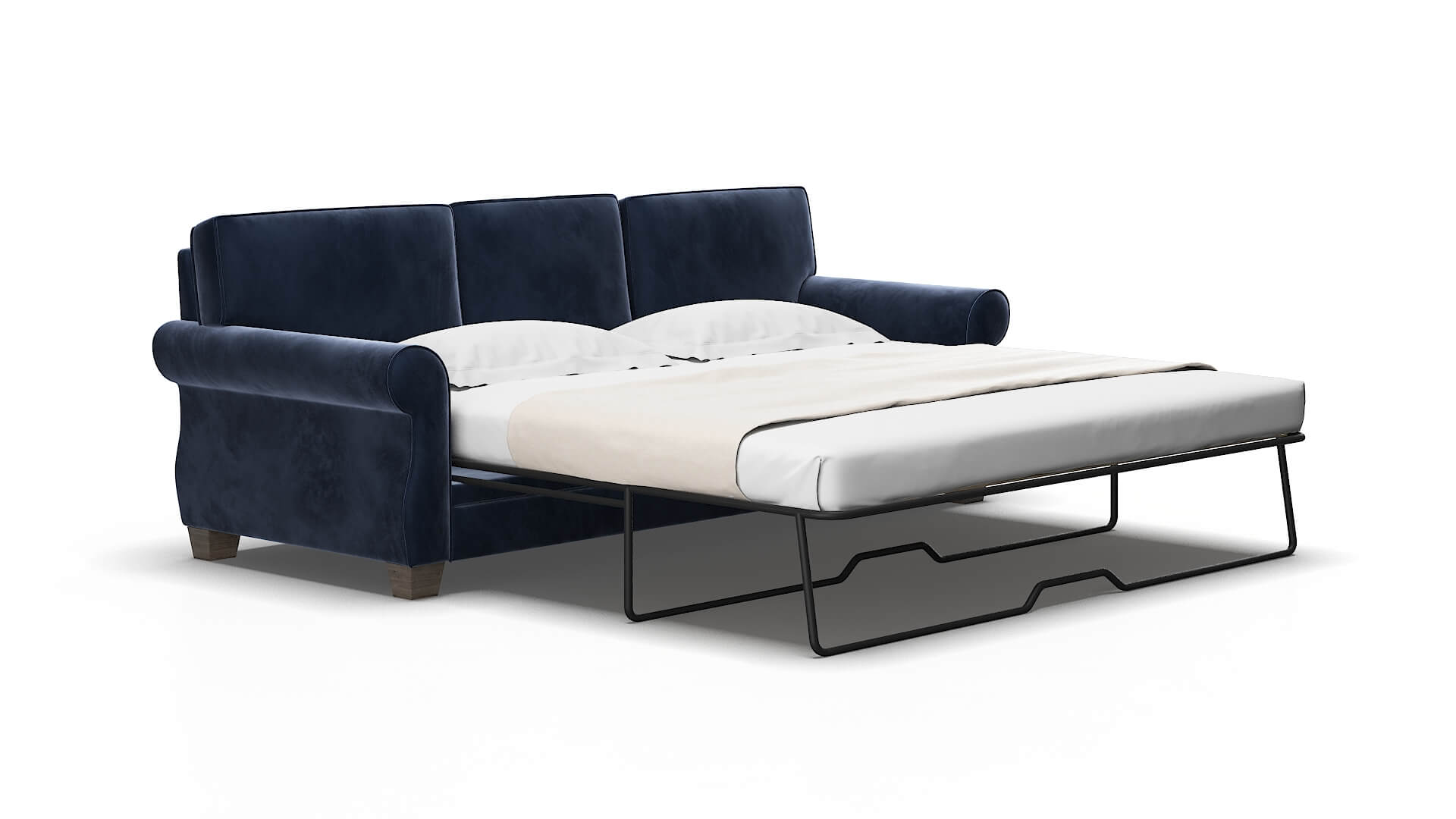 Rome Royale cobalt Sofa sleeper Espresso Legs  2
