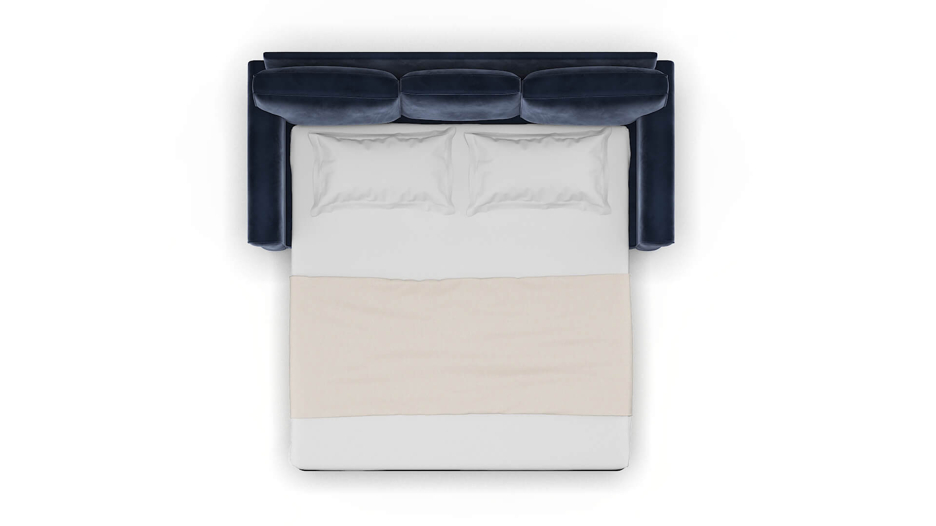 Rome Royale Cobalt Sofa Sleeper Espresso legs 3