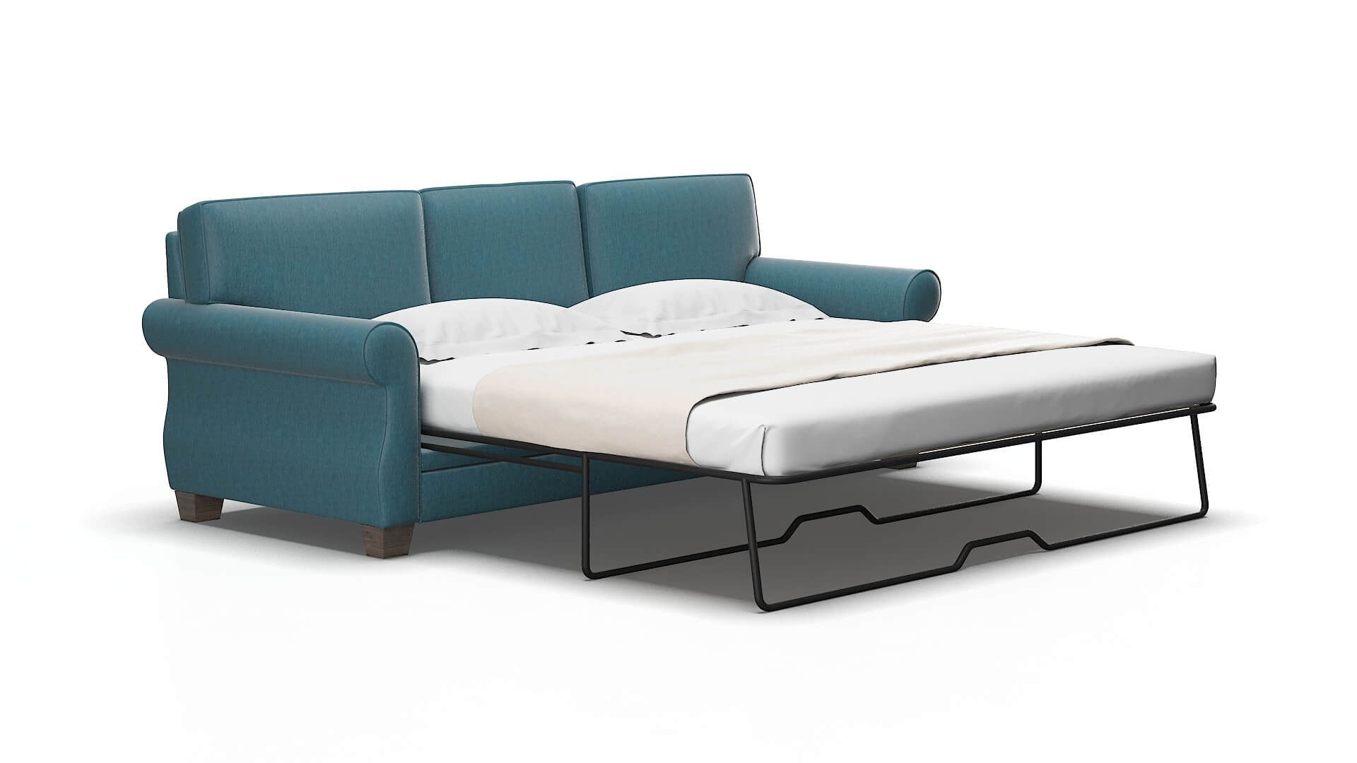 Rome Royale electric_blue Sofa sleeper Espresso Legs  2