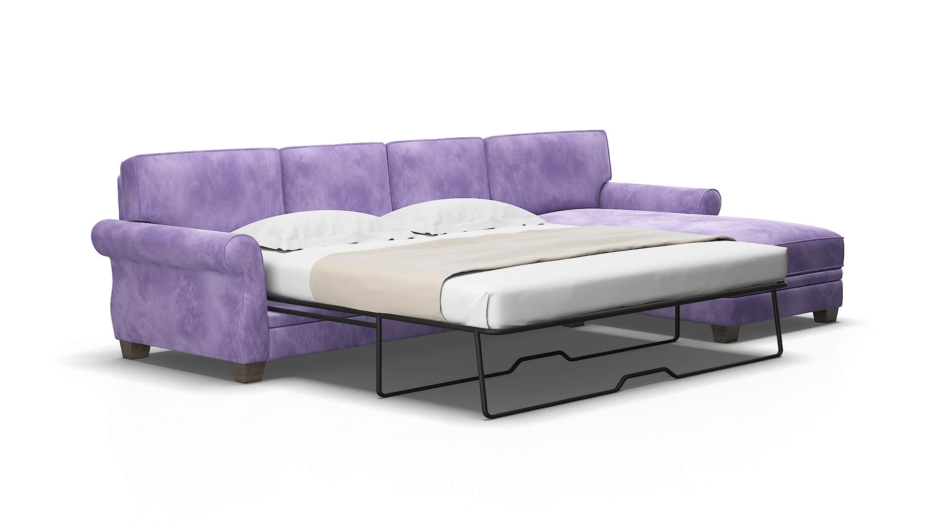 Rome Royale lavender Panel sleeper Espresso Legs  2