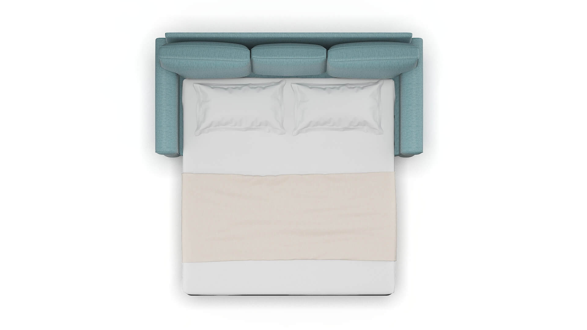 Rome Sasha Teal Sofa Sleeper Espresso legs 3