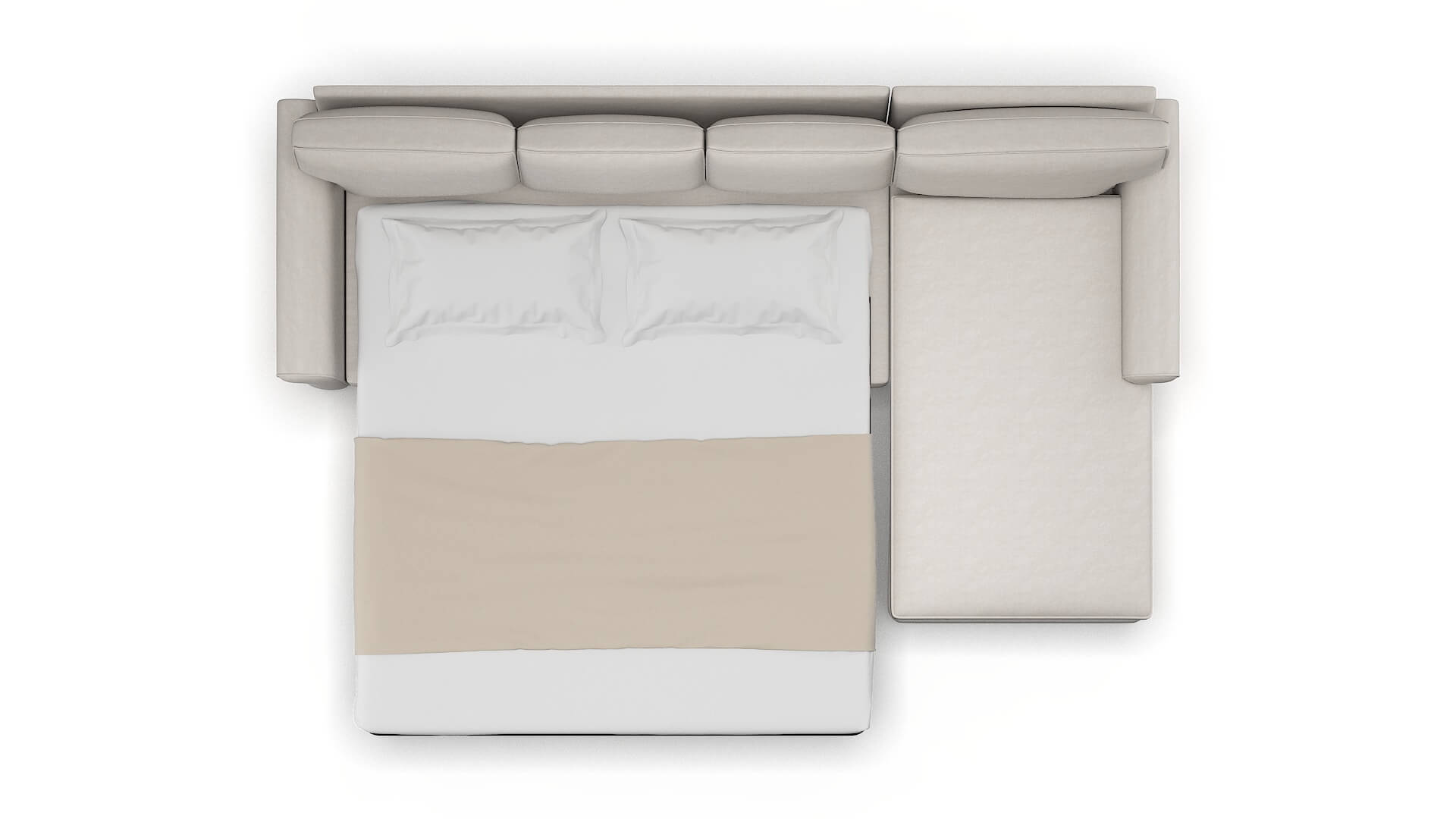 Rome Suave Dove Panel Sleeper Espresso legs 3